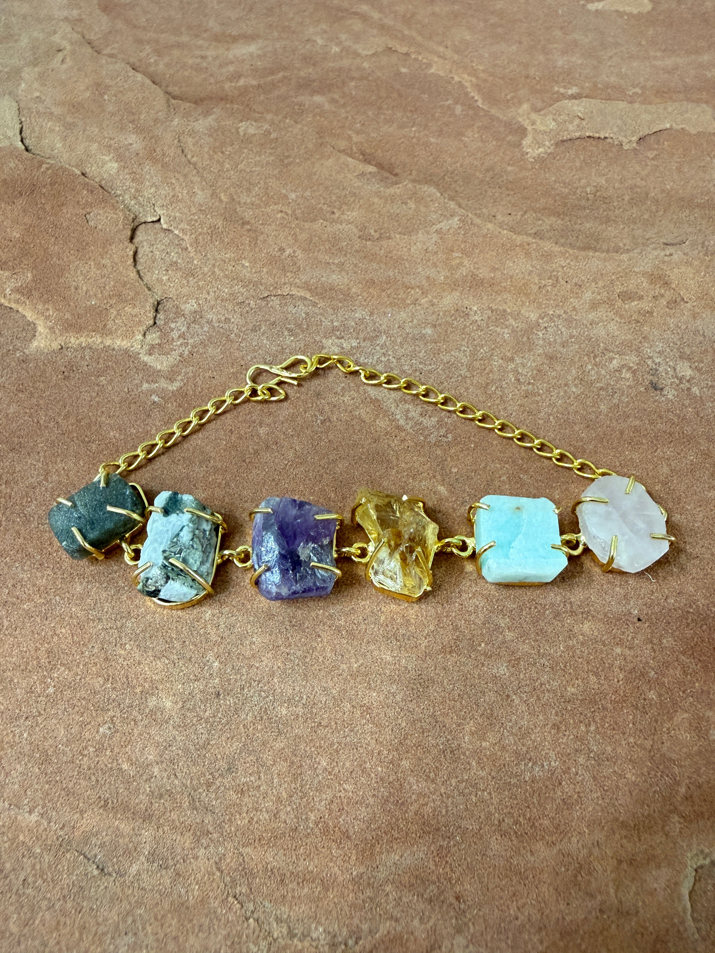 “The Golden Collection” Moonlight Harmony Handmade Gold Plated Gemstone Bracelets style 1