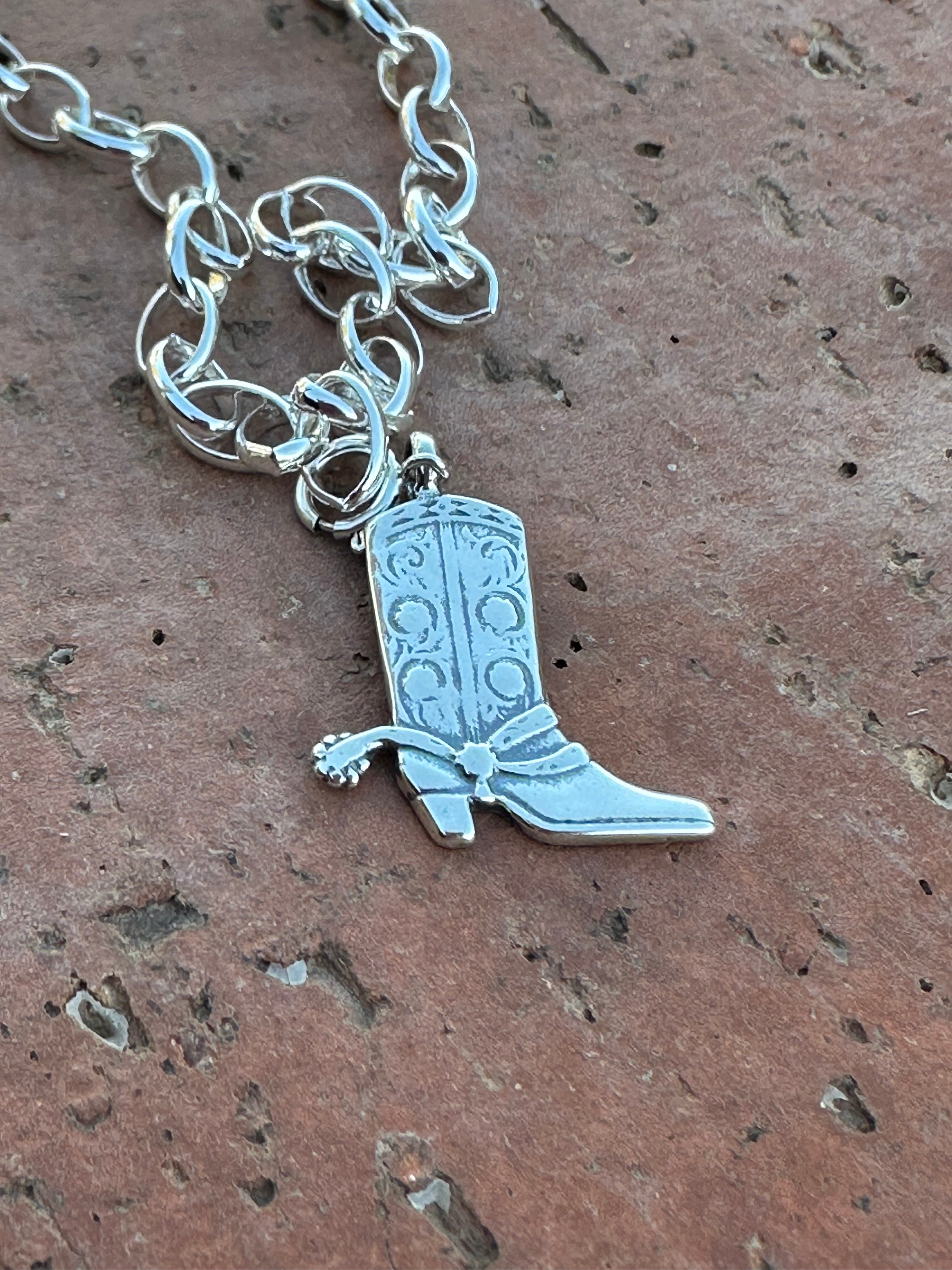 Navajo Crafted Sterling Silver Spur Me Up Charm