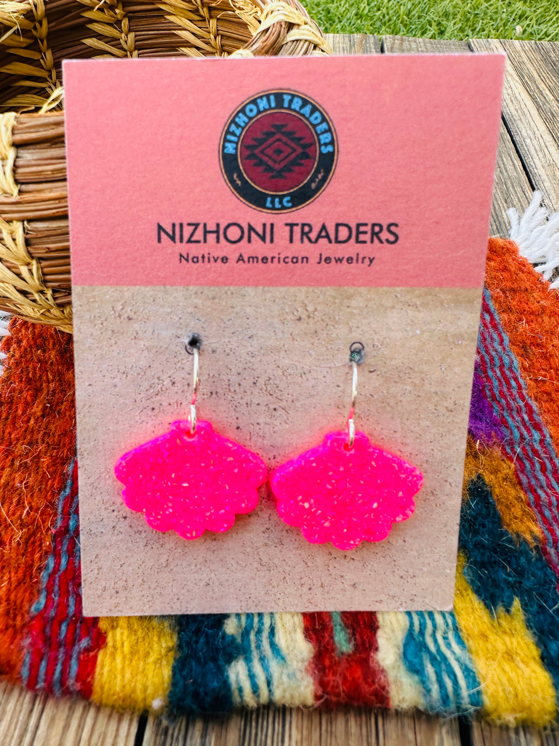 Handcrafted Sterling Silver & Opal Seashell Dangle Earrings