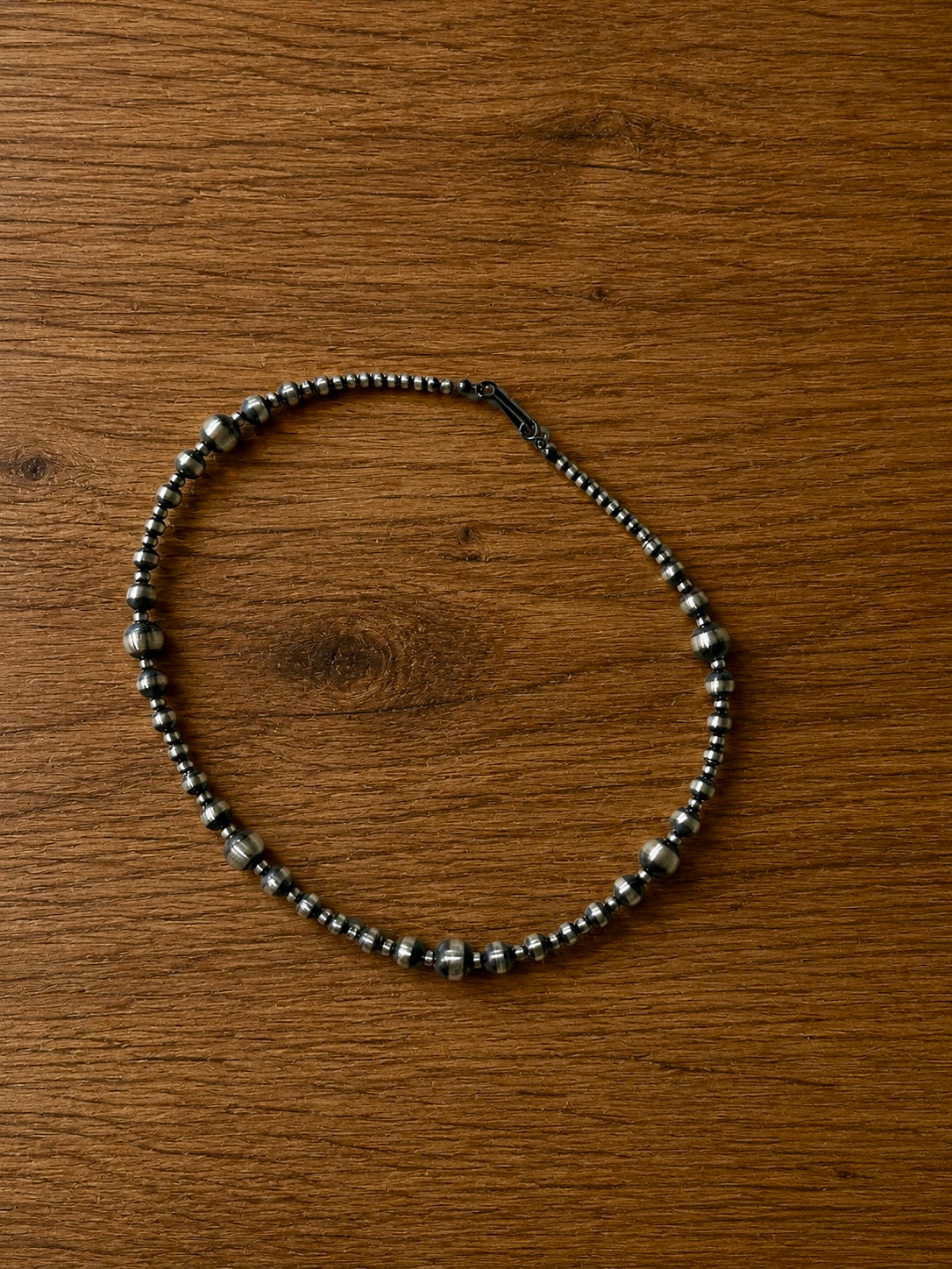 Handcrafted Sterling Silver Pearl Beaded Necklace
