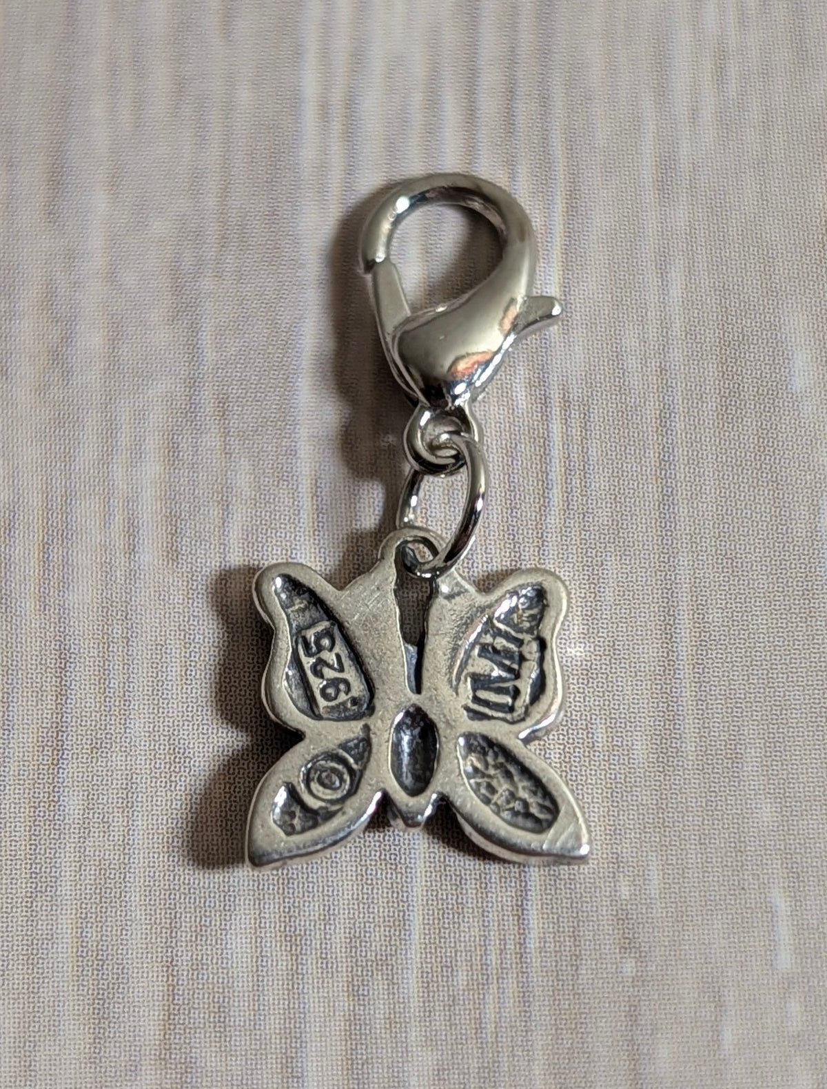 Handcrafted Small Butterfly Charm Sterling Silver Variant 1