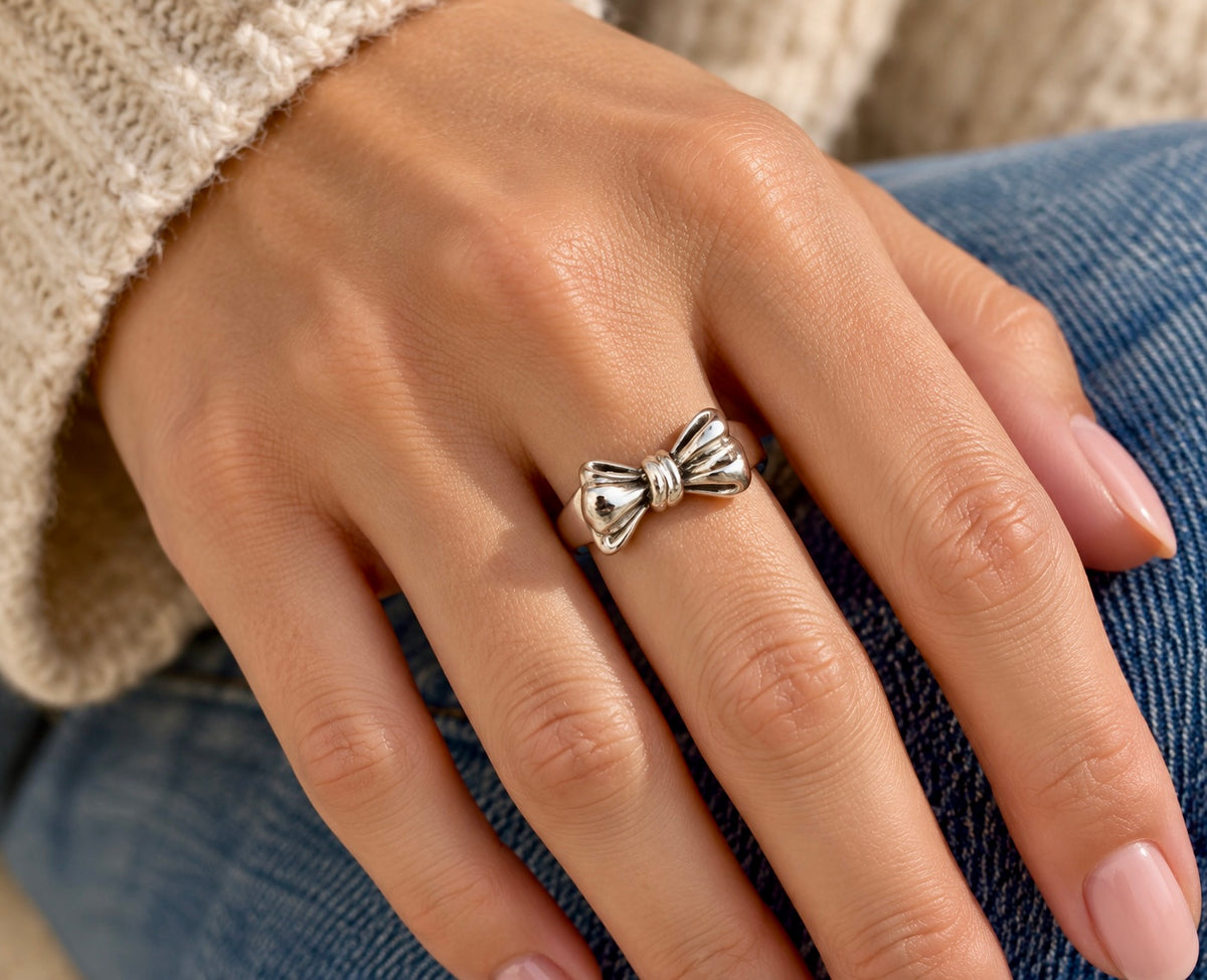 Bow Sterling Silver Ring