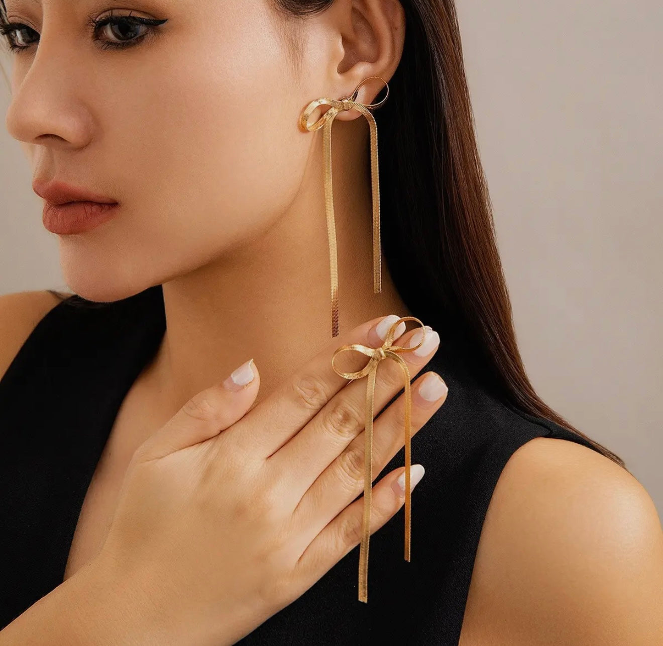 “The Golden Collection” Handmade BOW Gold Plated Earrings