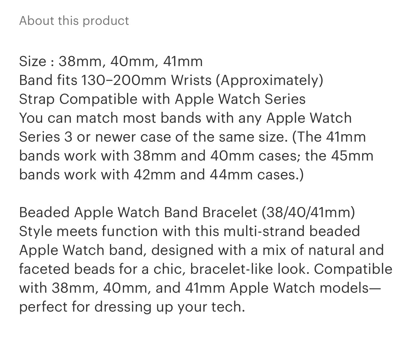 “The Golden Collection” Beaded Watch Band