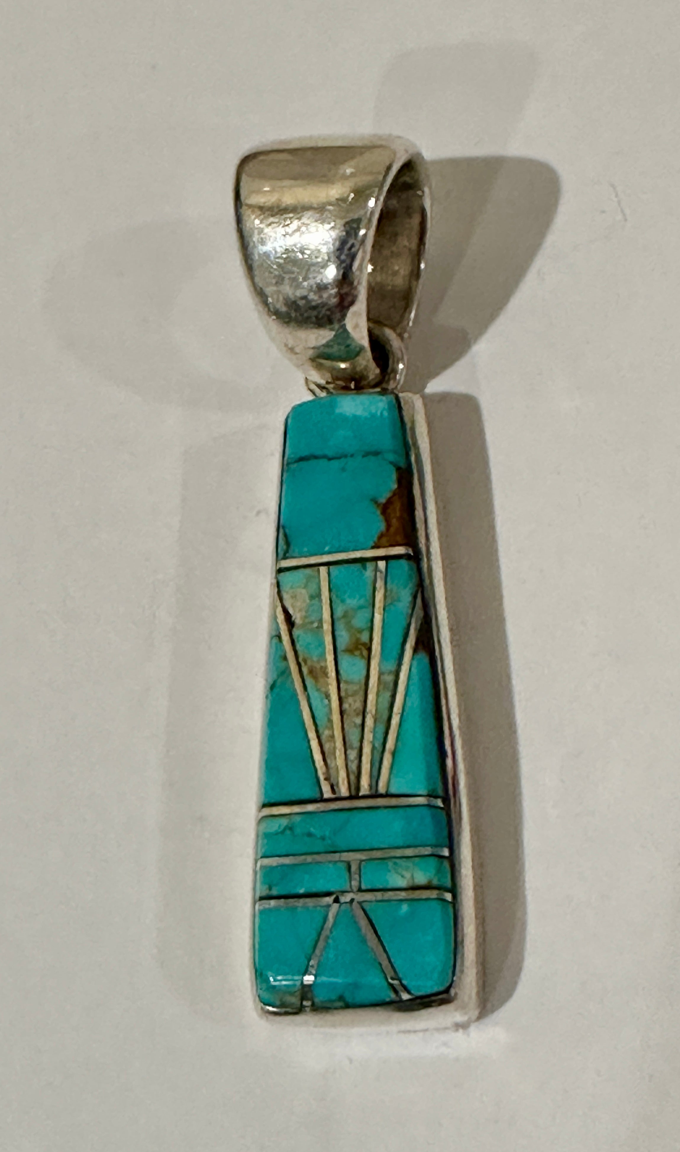 Navajo Turquoise 8 & Sterling Silver Pendant