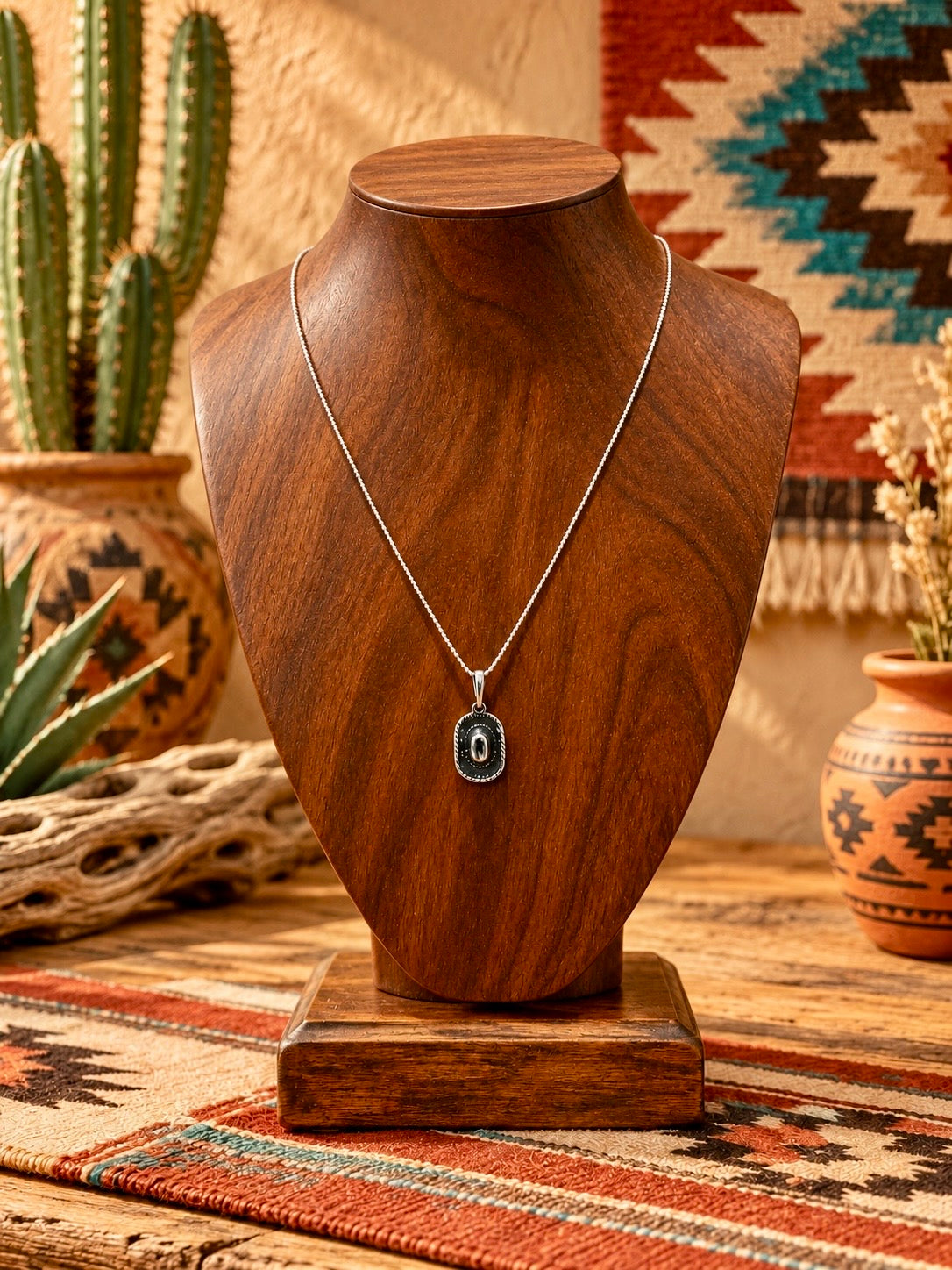 Cowboy Hat Sterling Silver Necklace