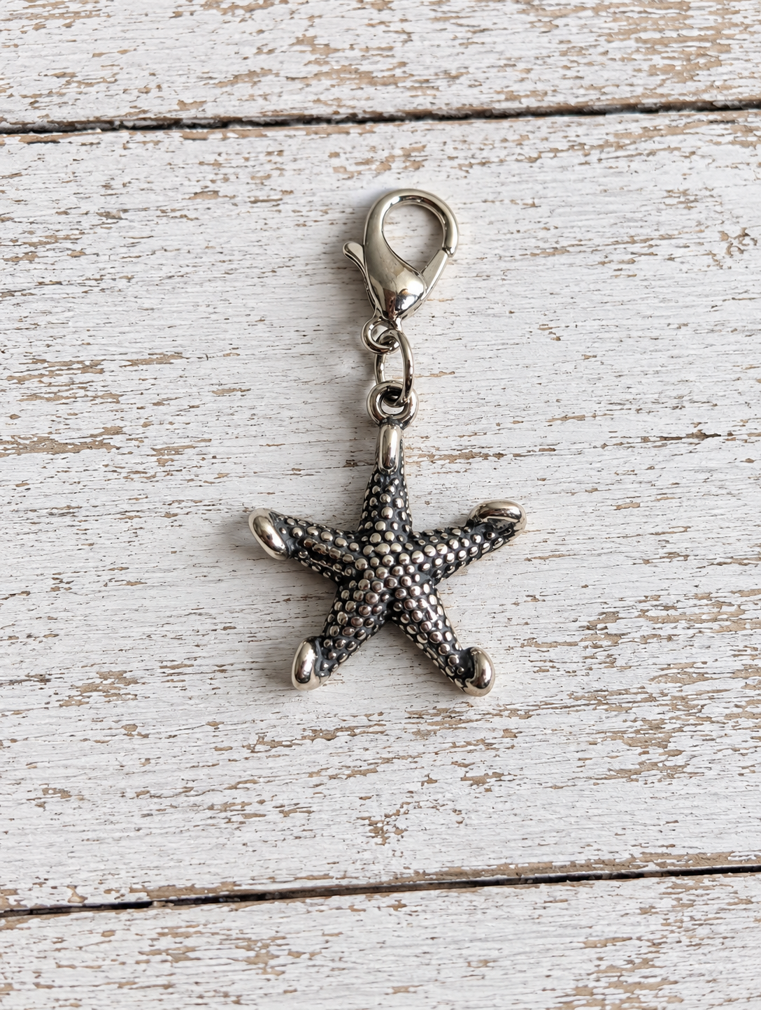 Handcrafted Curled StarFish Ocean Charm Sterling Silver