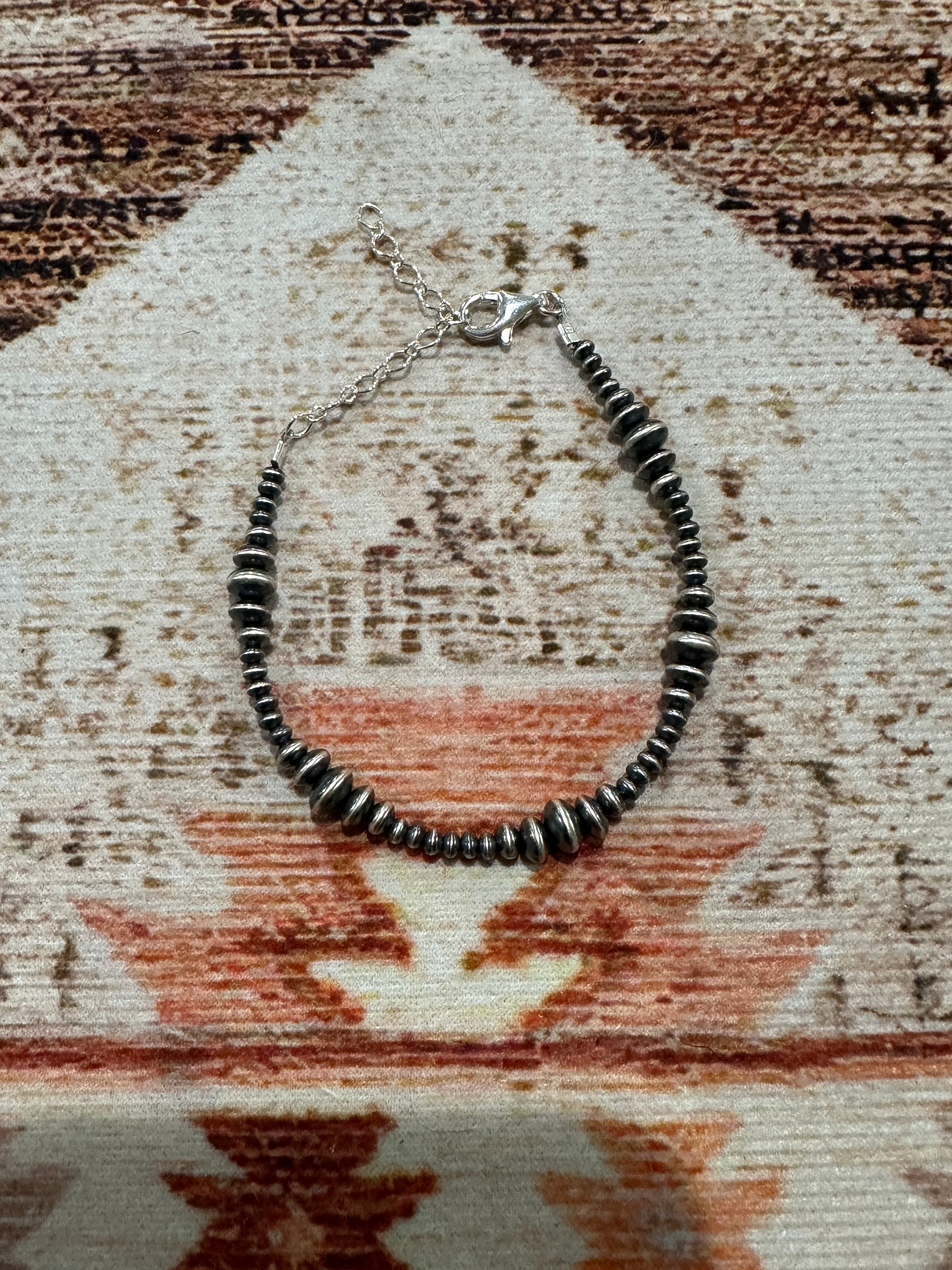 Handcrafted Sterling Silver Pearl Beaded Bracelet