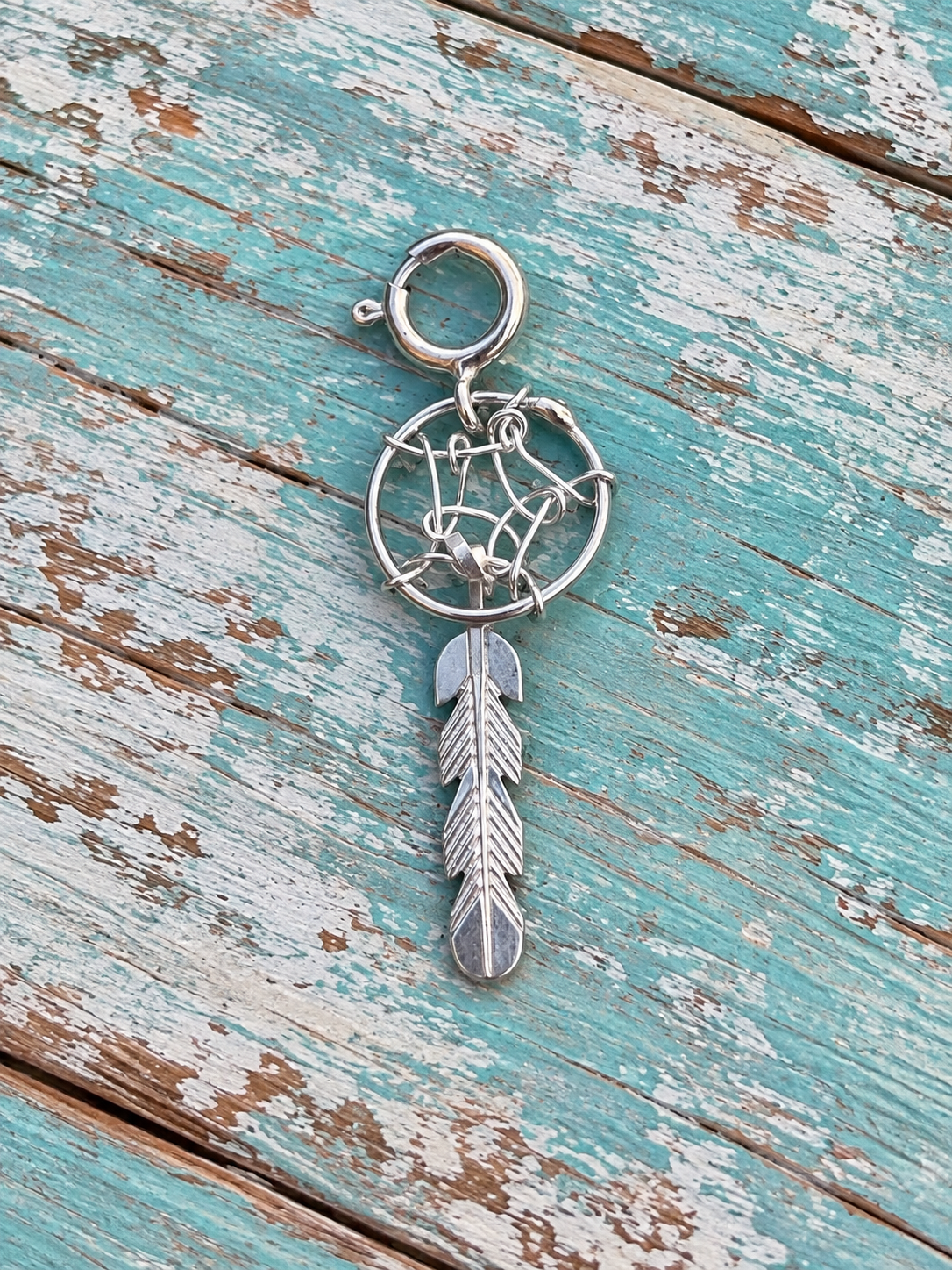 Handcrafted Sterling Silver Dream Catcher Charm