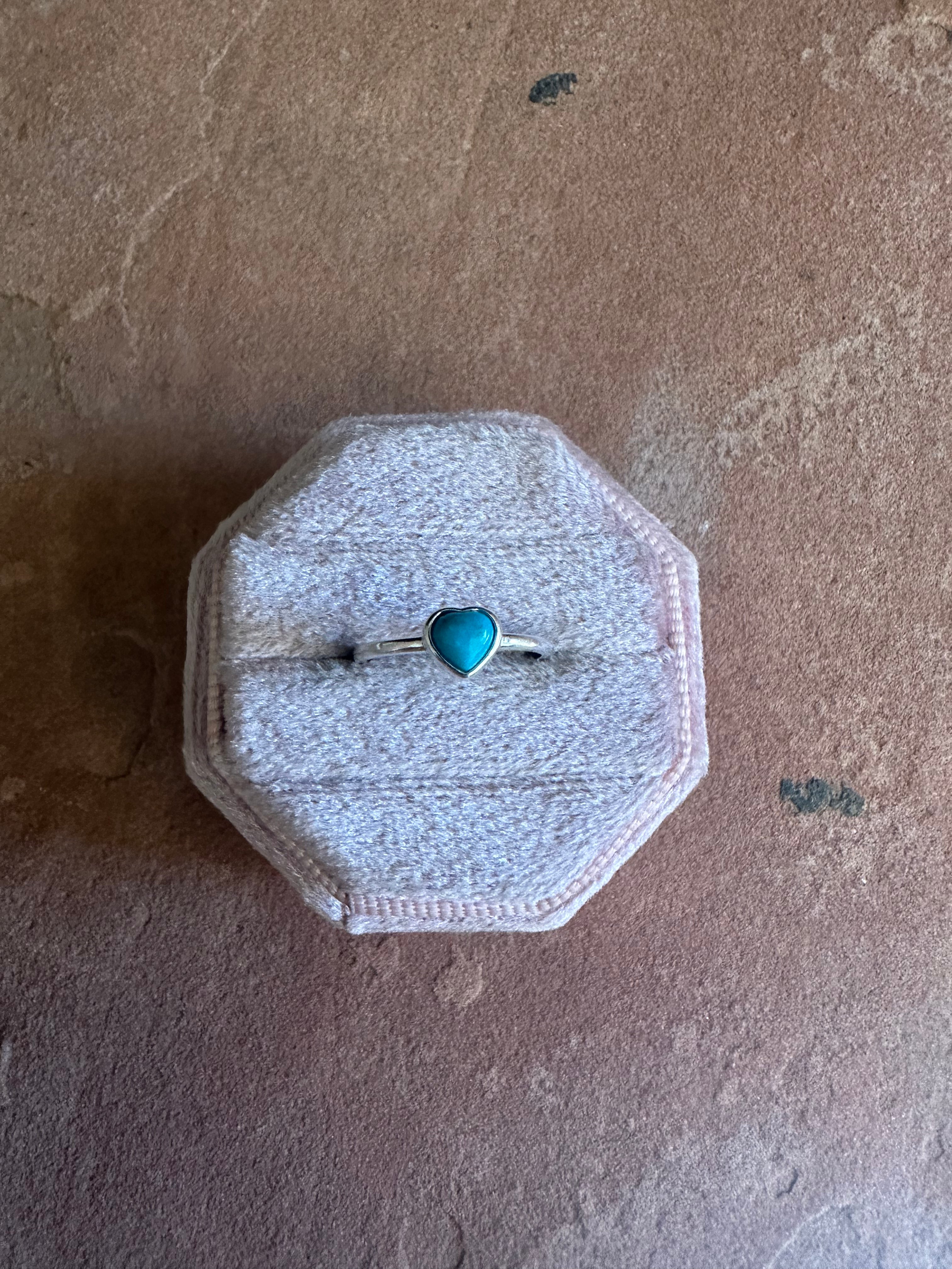 “The Loveheart” Handmade Turquoise And Sterling Silver Heart Ring