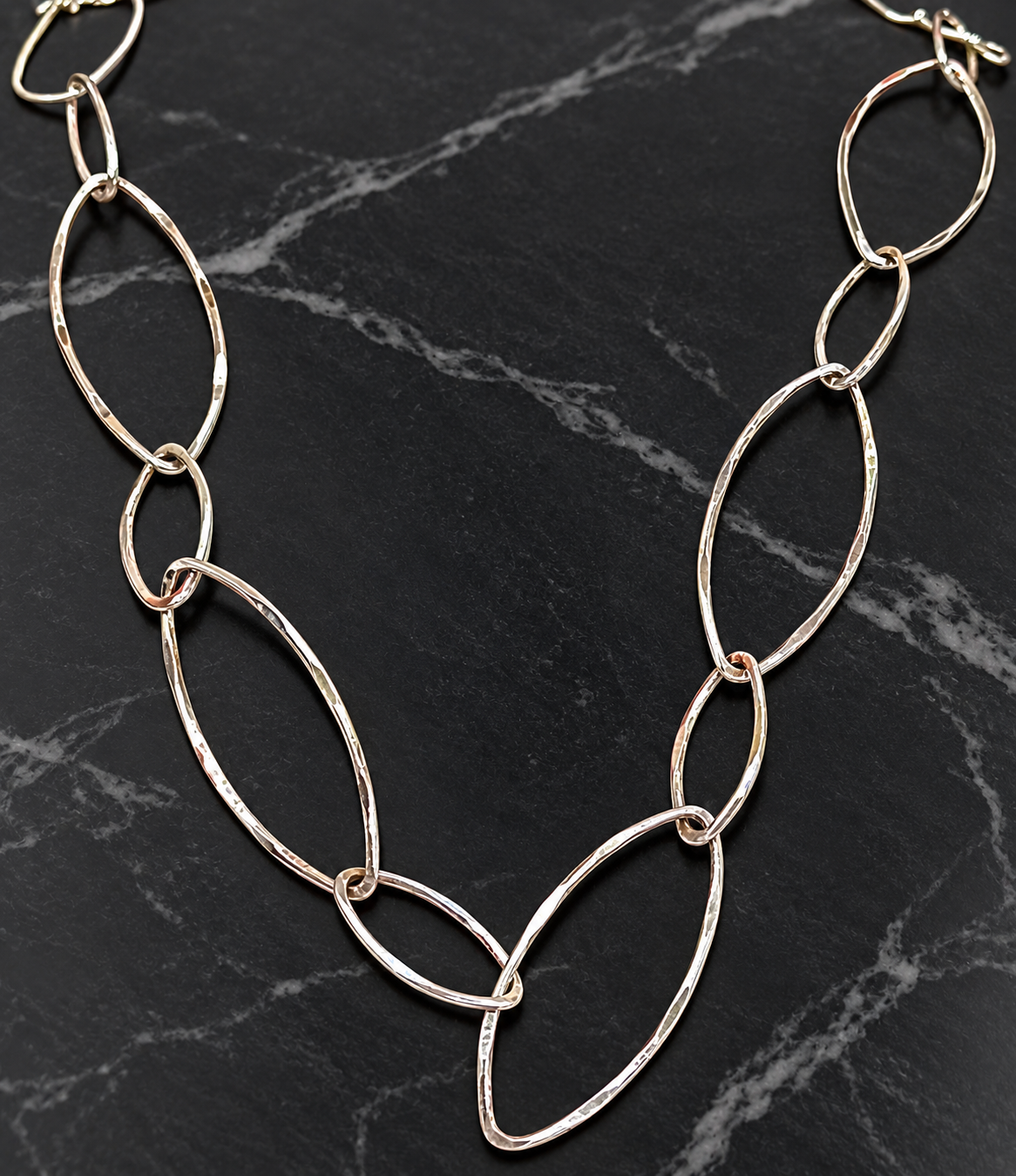 Dapped Ellioticals Sterling Silver Necklace