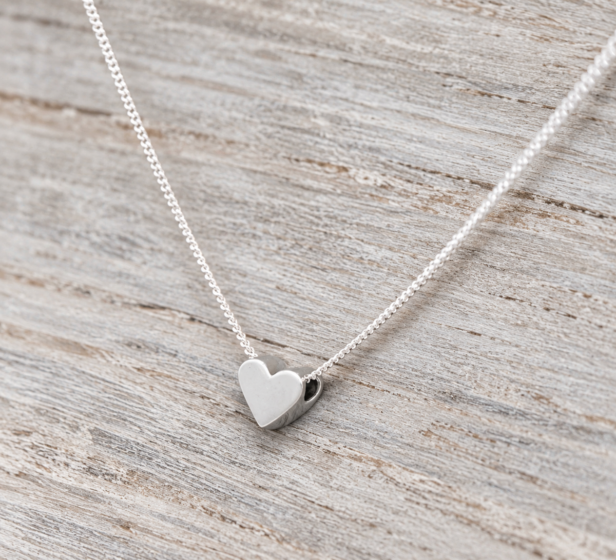 Tiny Heart Sterling Silver Necklace