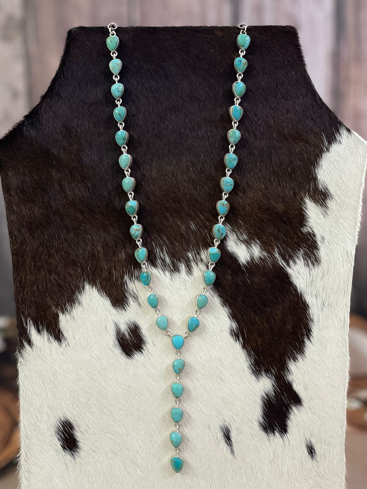 Handmade Sterling Silver Multi Gemstone Necklace with Signed Nizhoni