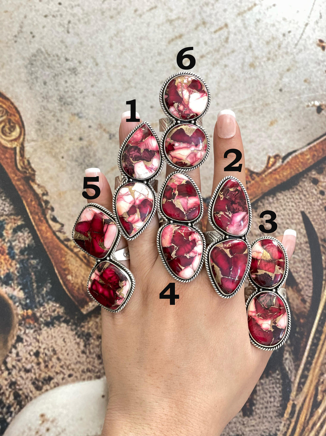 Handmade Sterling Silver Dahlia Rose Adjustable Ring with Signed Nizhoni