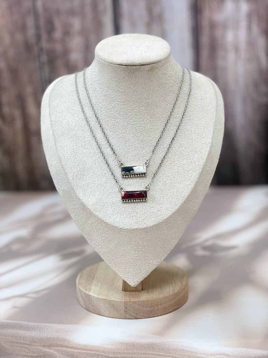 Handmade Sterling Silver White Buffalo, Dahlia Rose Necklace with Signed Nizhoni