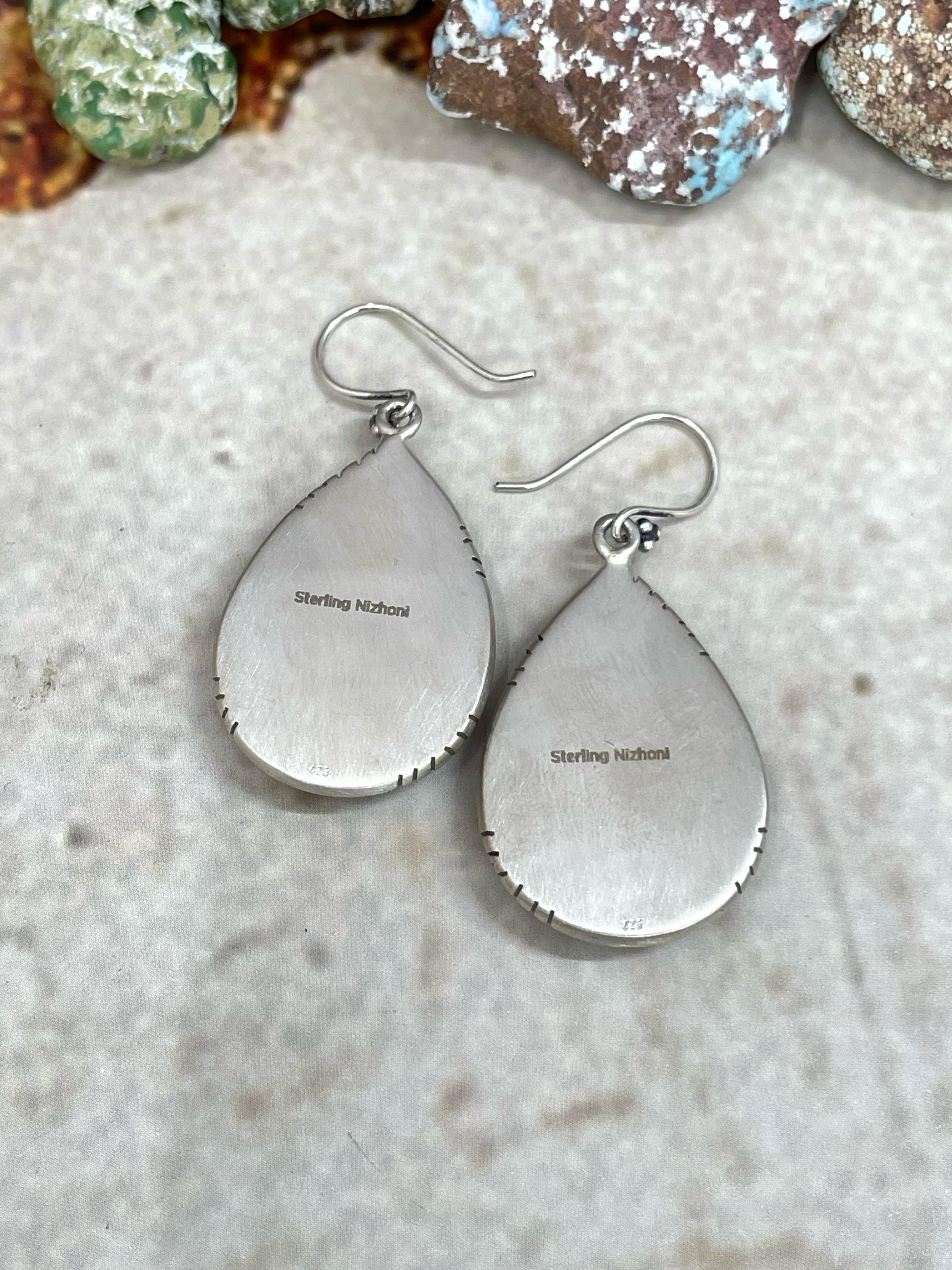 Handmade Natural Dahlia Rose Hook Earrings