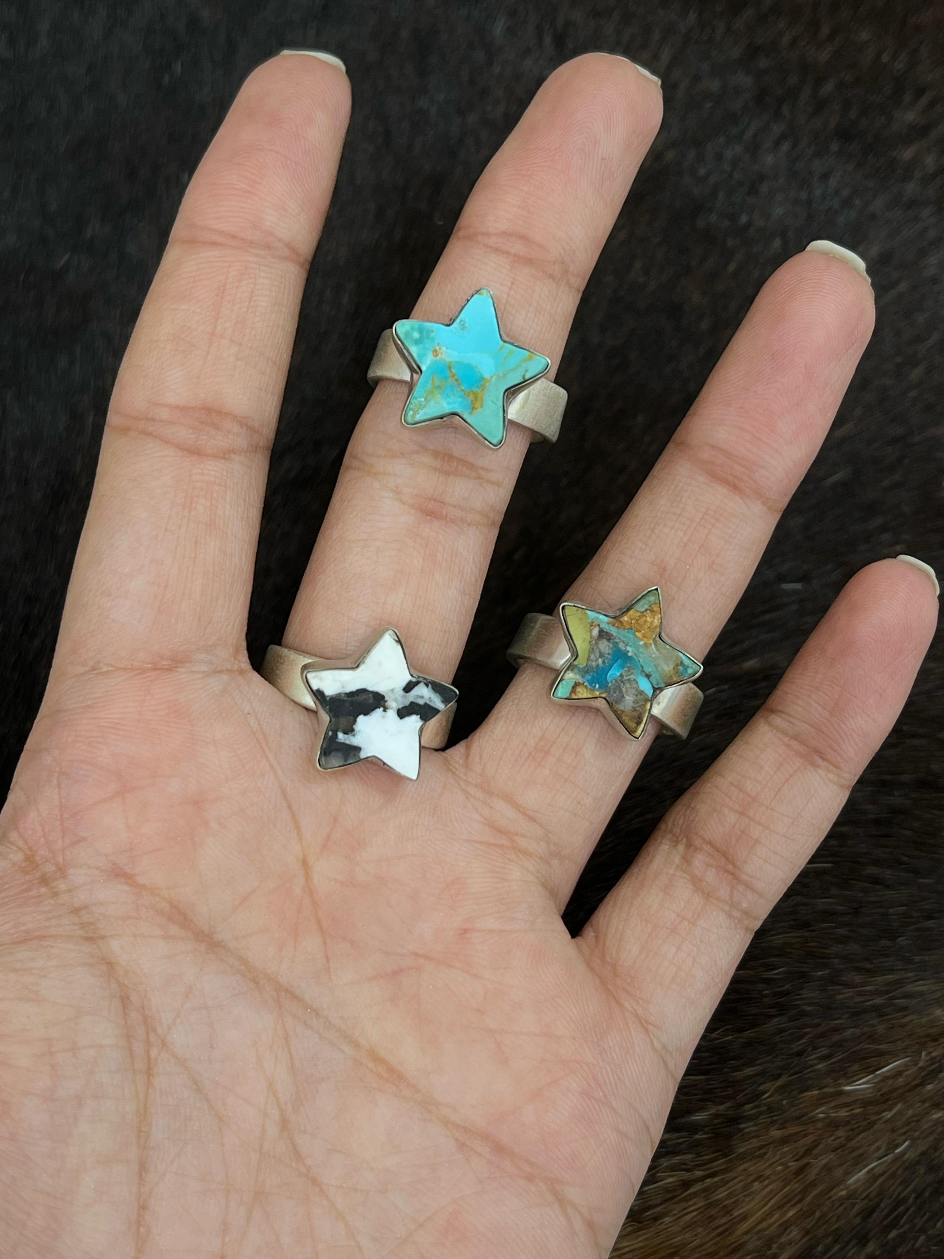 Handmade Sterling Silver Multi Stone Adjustable Ring With Signed Nizhoni