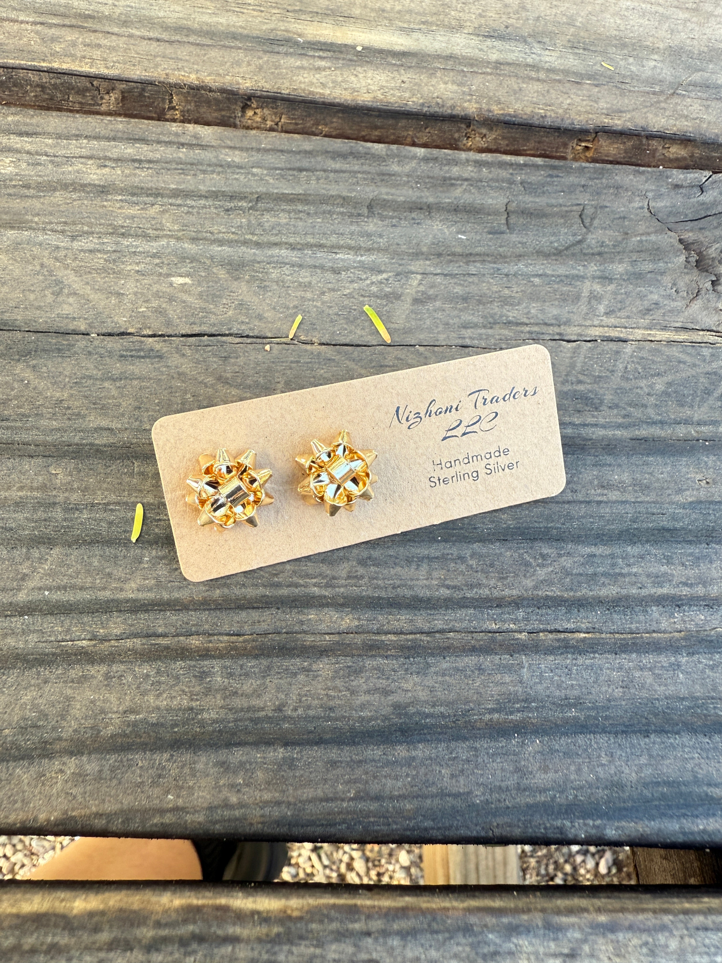 “The Golden Collection” Handmade Christmas BOW Gold Plated Earrings