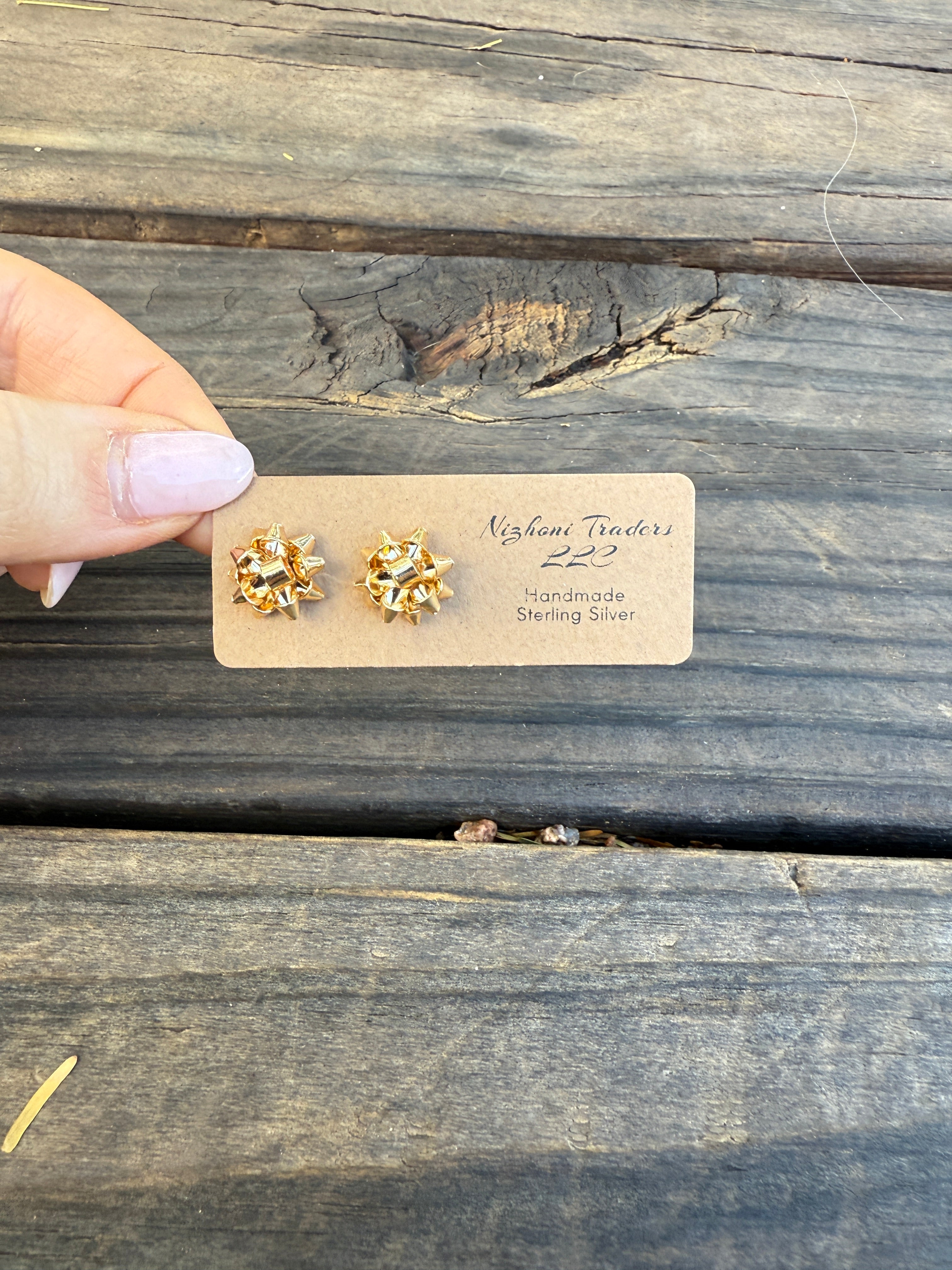 “The Golden Collection” Handmade Christmas BOW Gold Plated Earrings