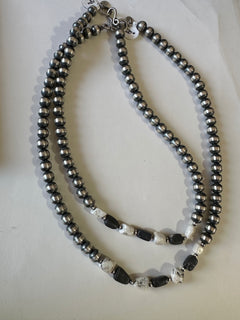 Silver bead necklace 20 inch online