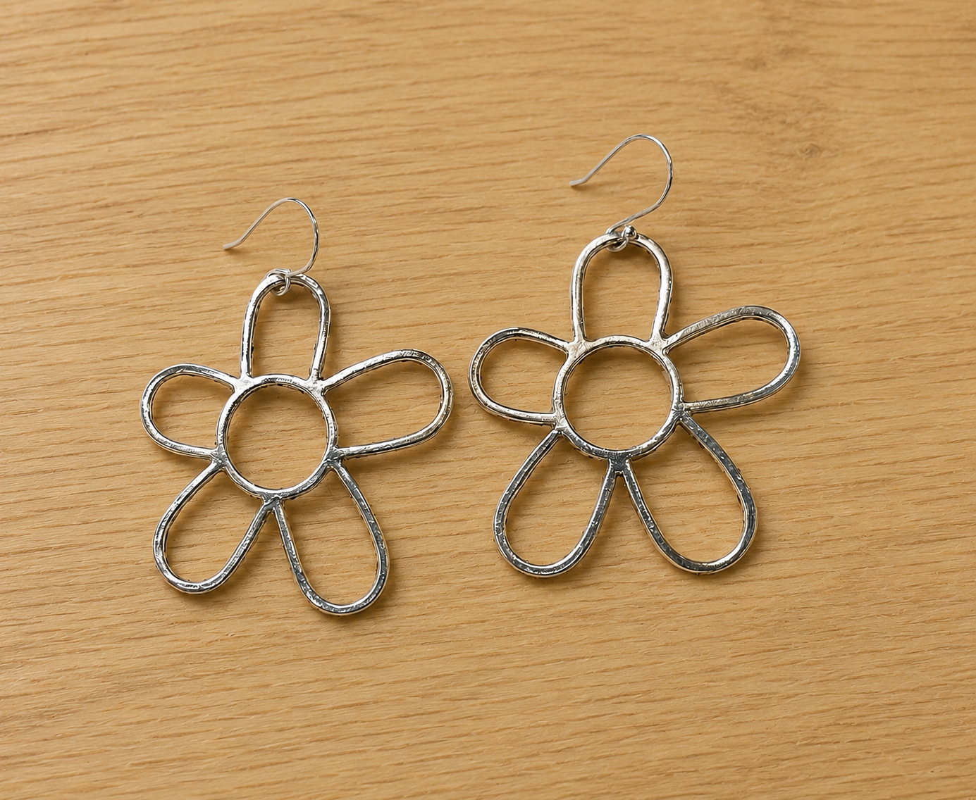 Handmade Sterling Silver Daisy Earrings