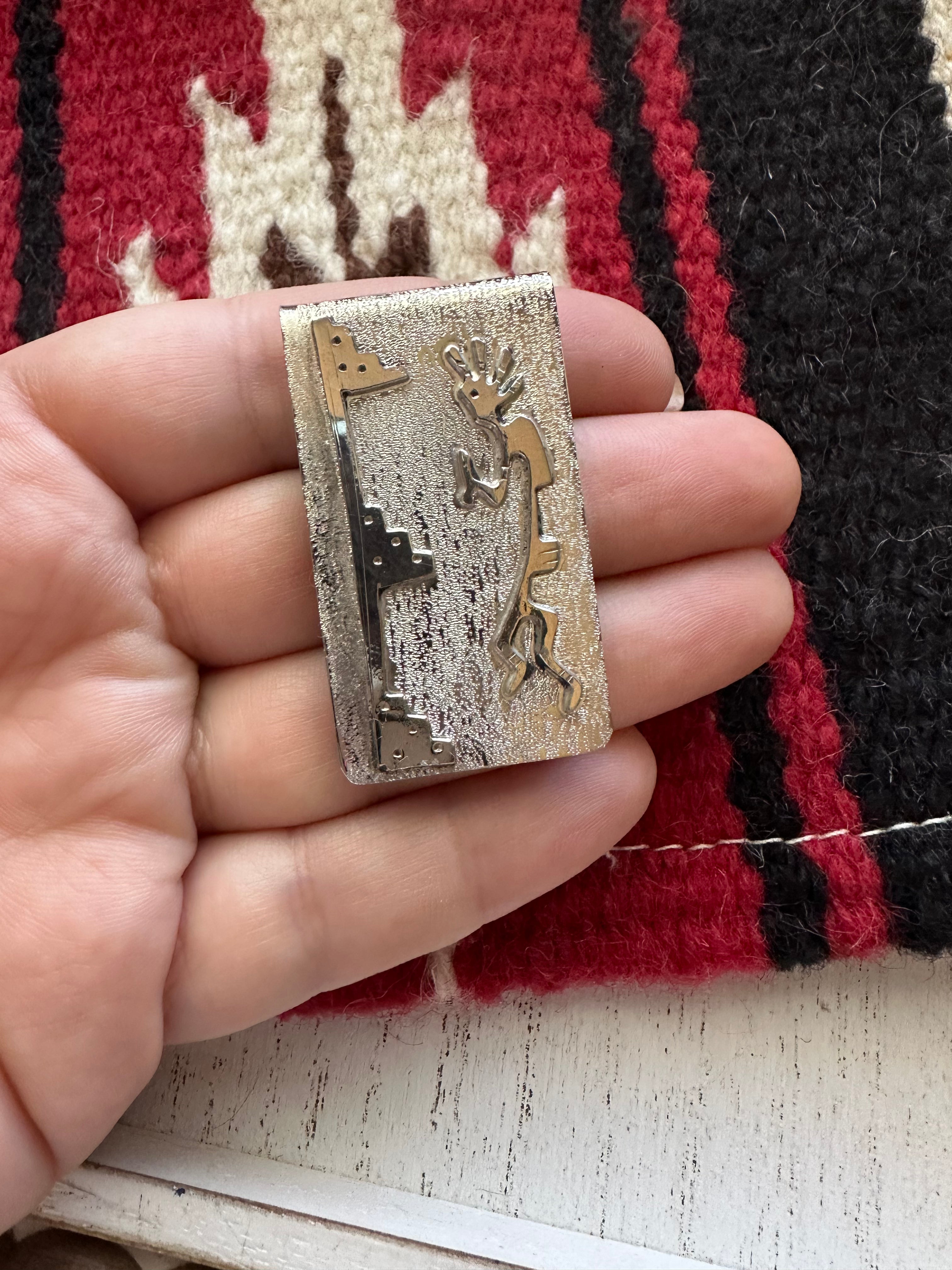 Navajo Kokopelli Sterling Silver Money Clip