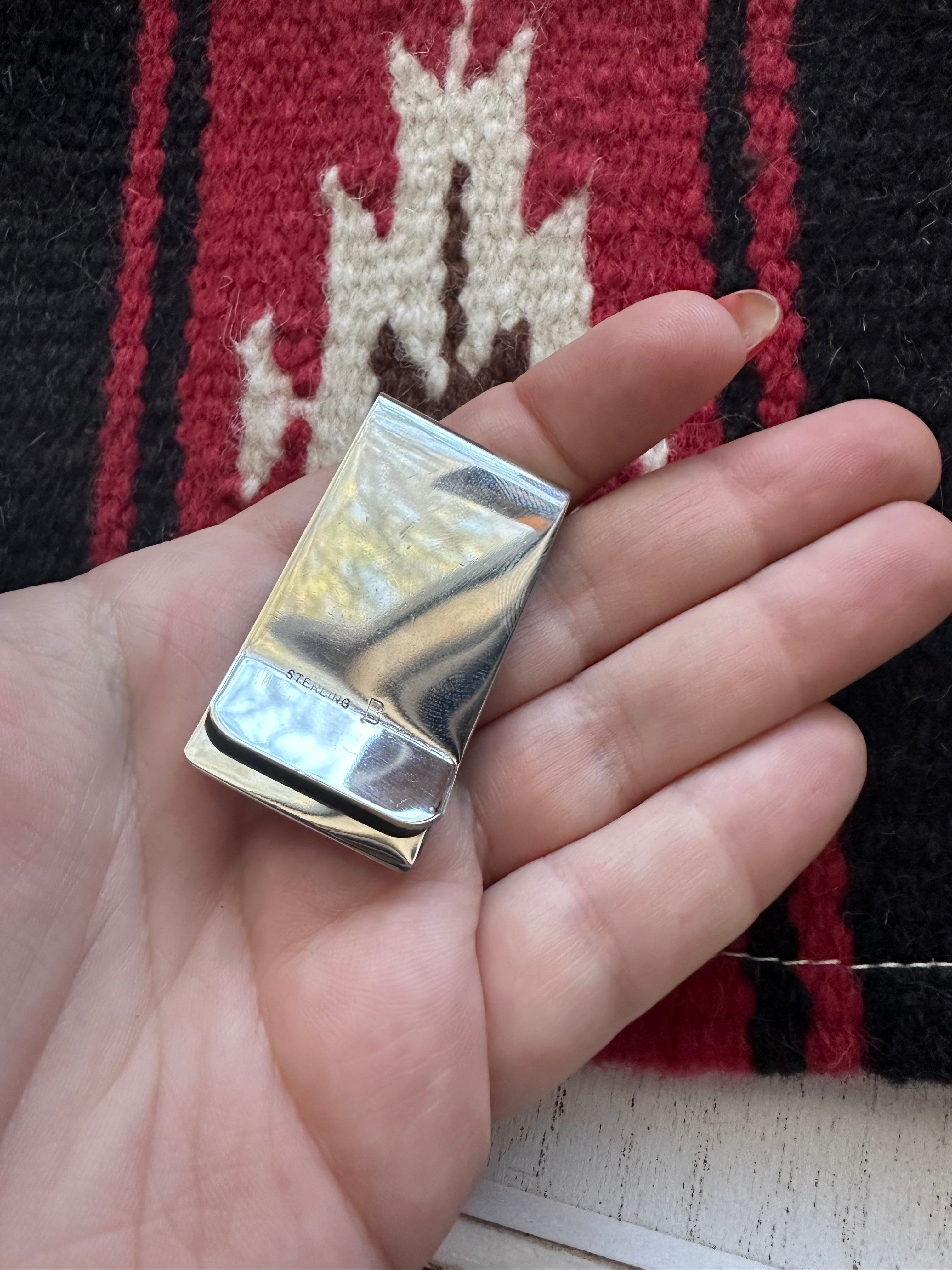 Navajo Kokopelli Sterling Silver Money Clip