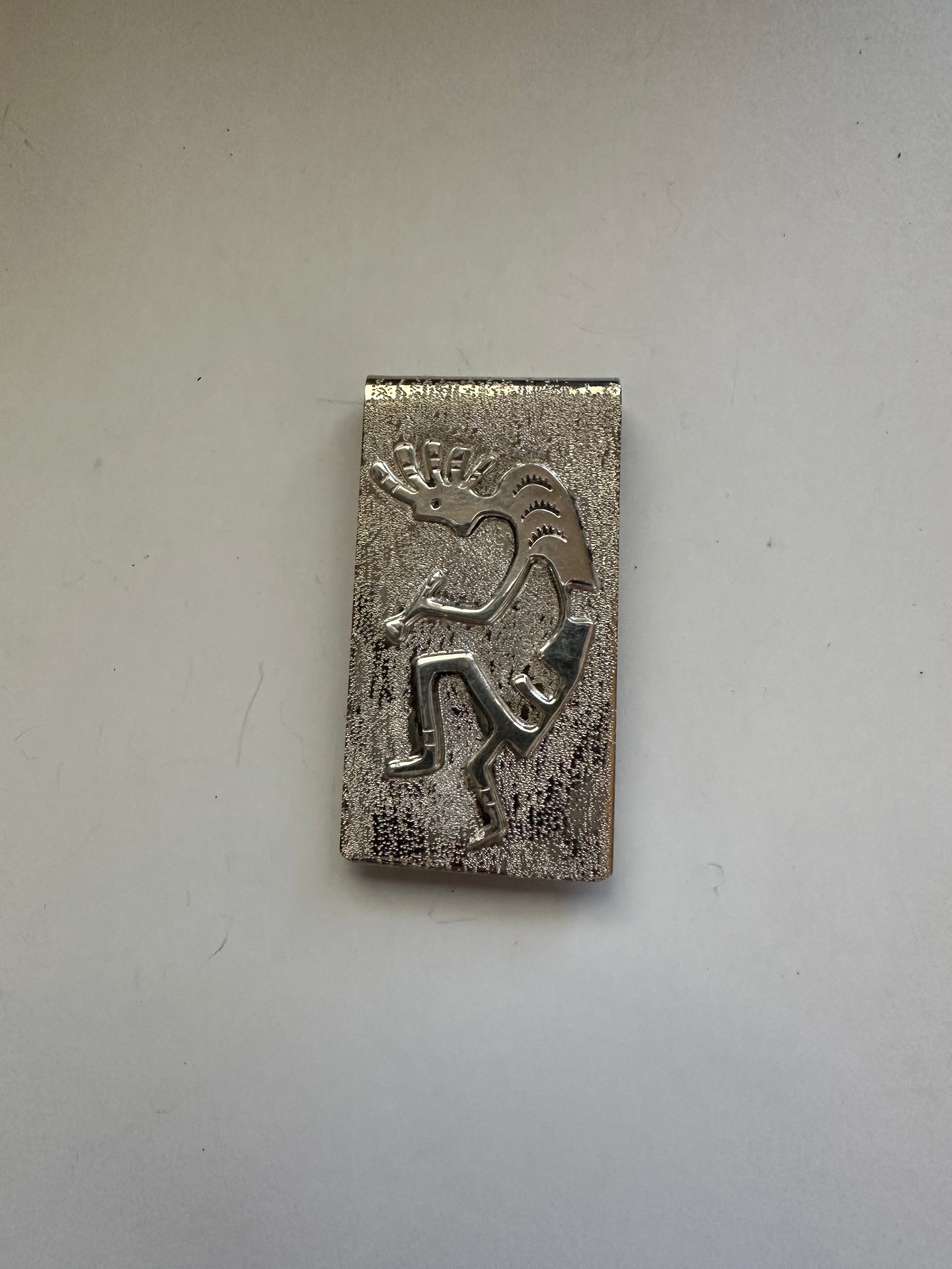 Navajo Kokopelli Sterling Silver Money Clip