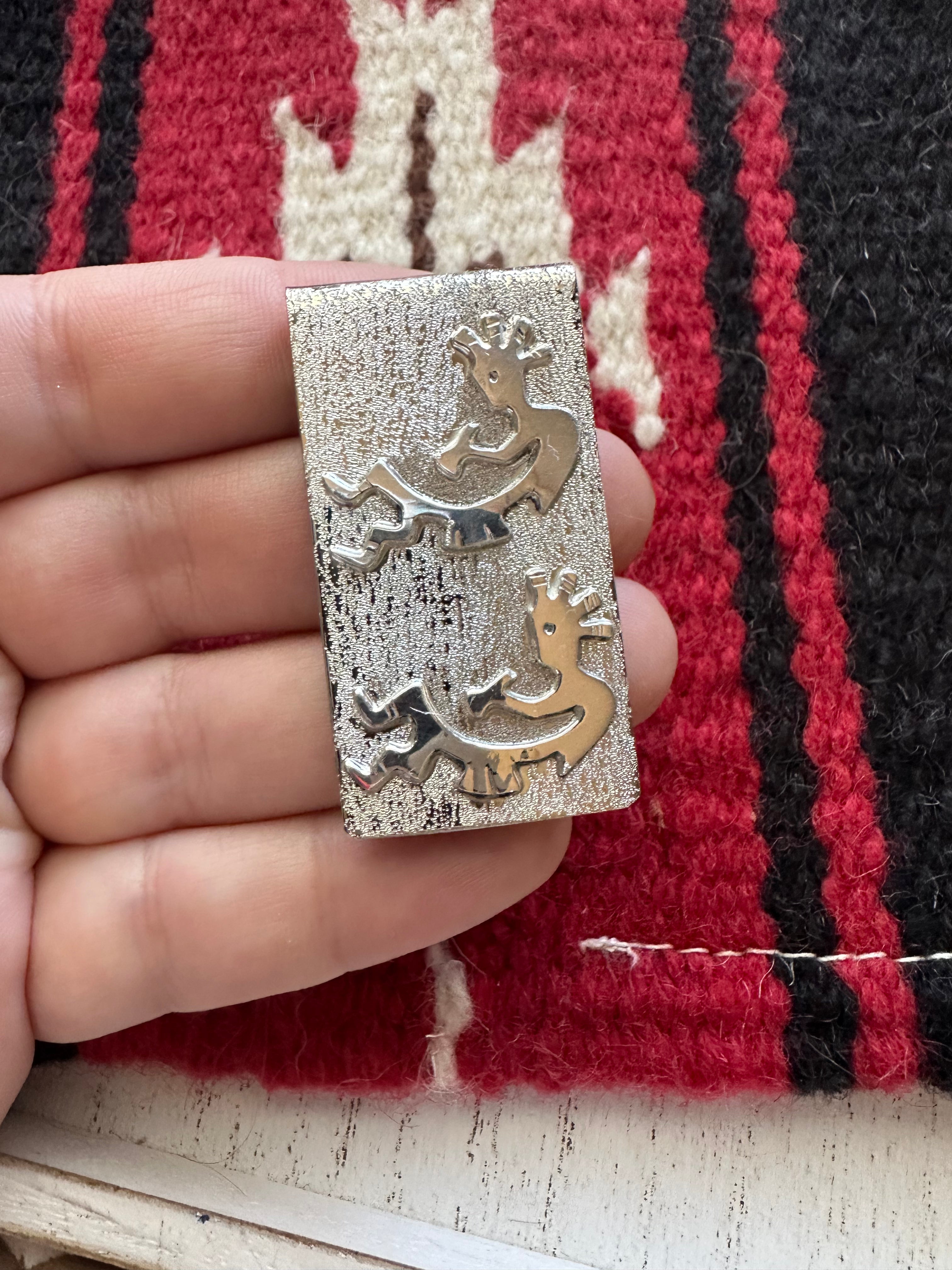 Navajo Kokopelli Sterling Silver Money Clip