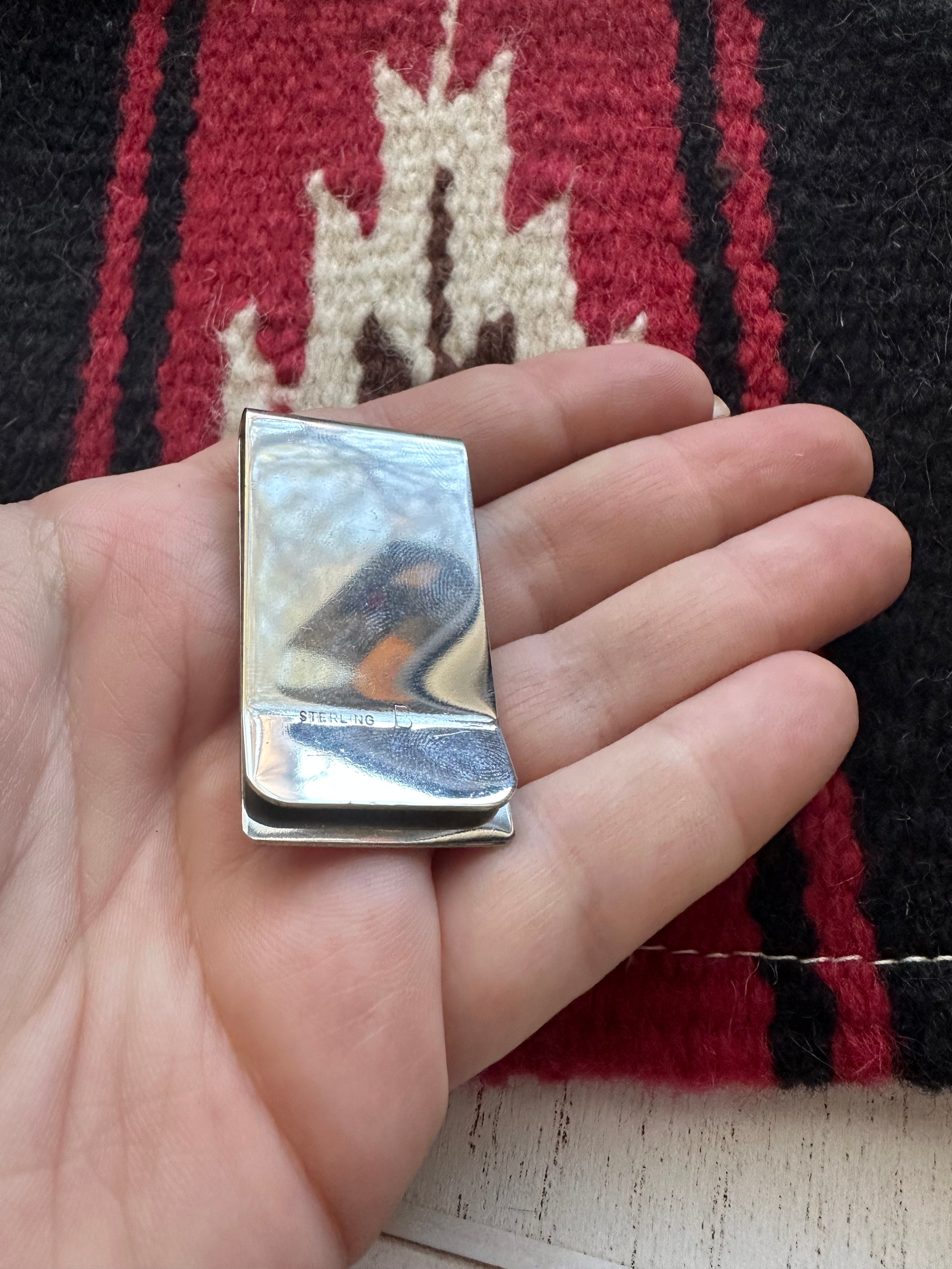 Navajo Kokopelli Sterling Silver Money Clip