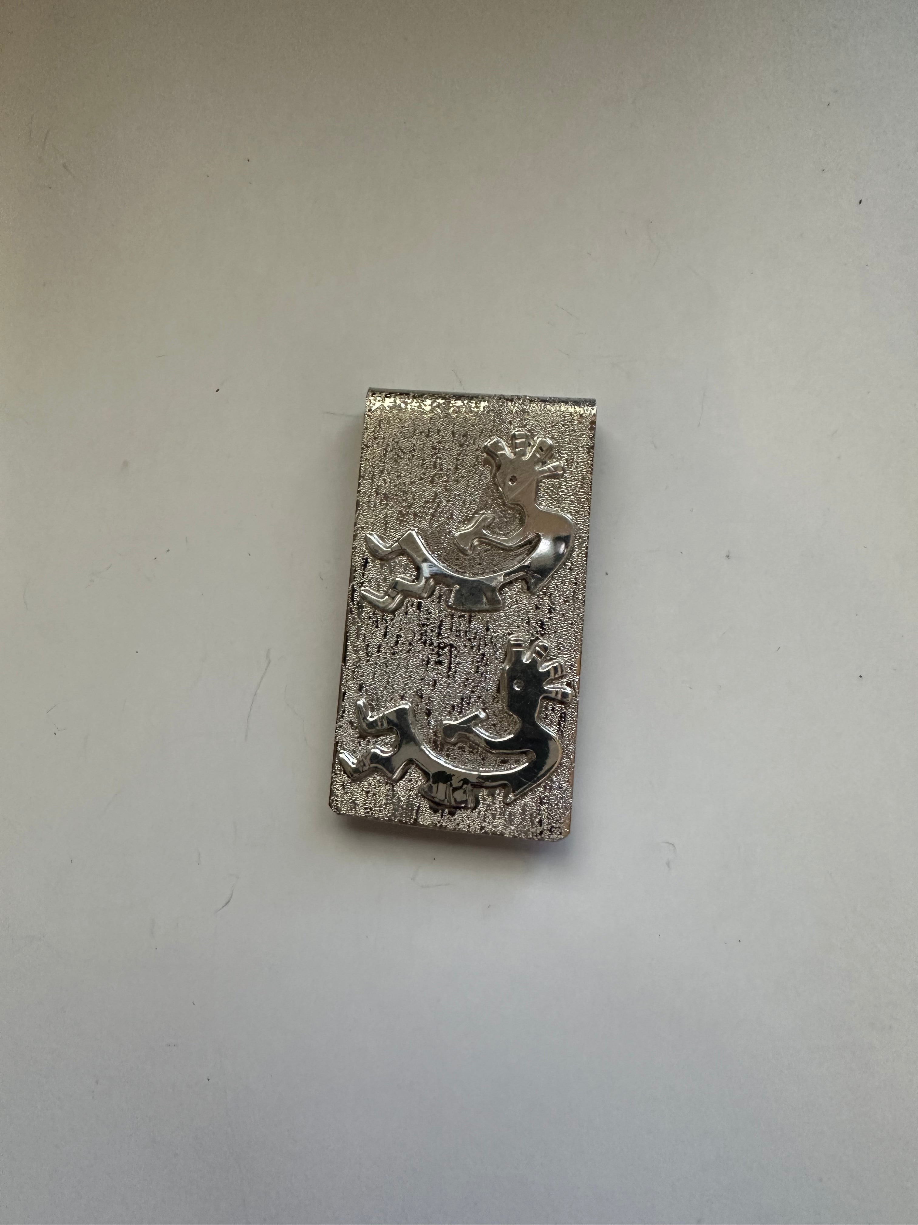 Navajo Kokopelli Sterling Silver Money Clip