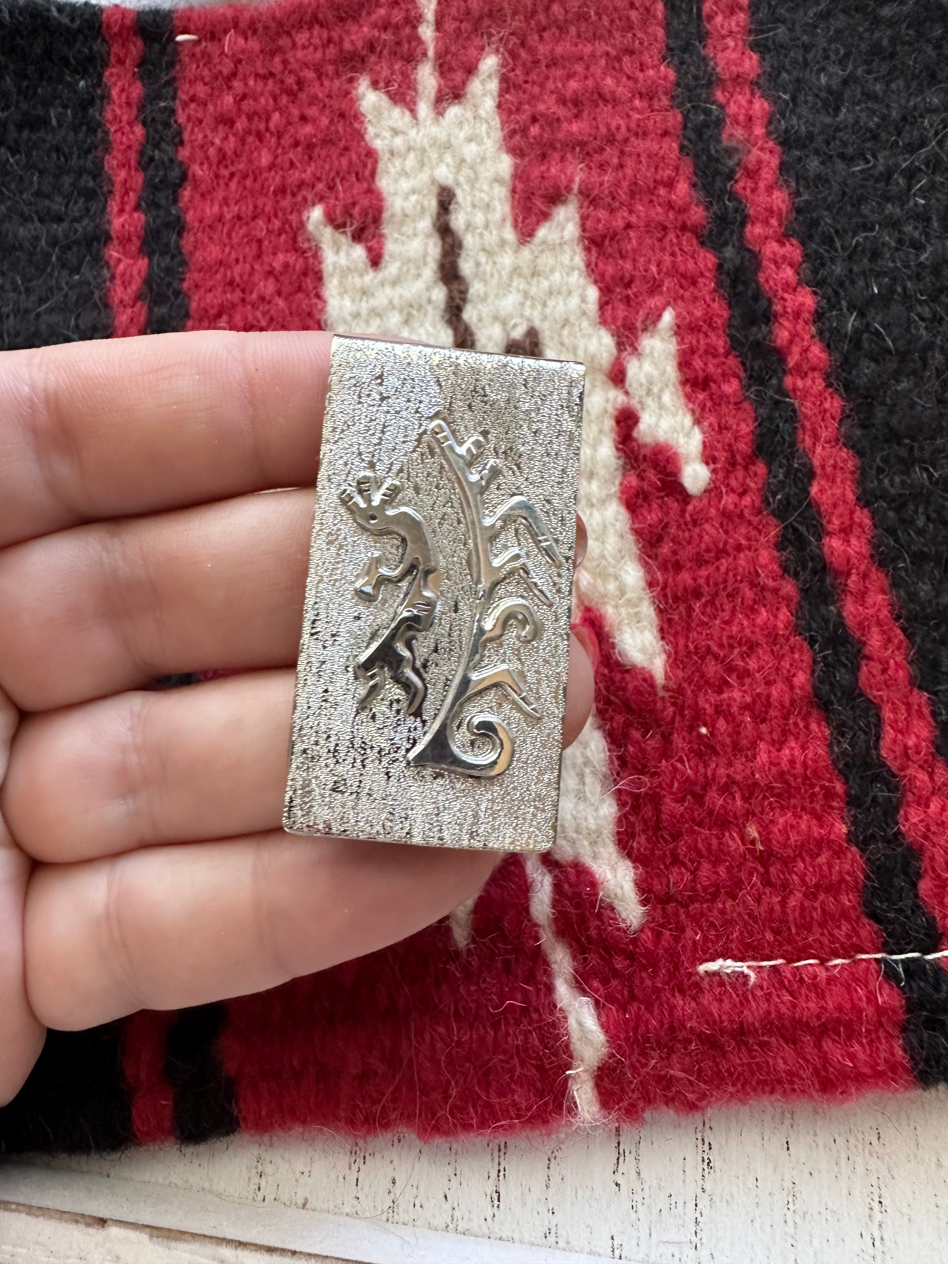 Navajo Kokopelli Sterling Silver Money Clip