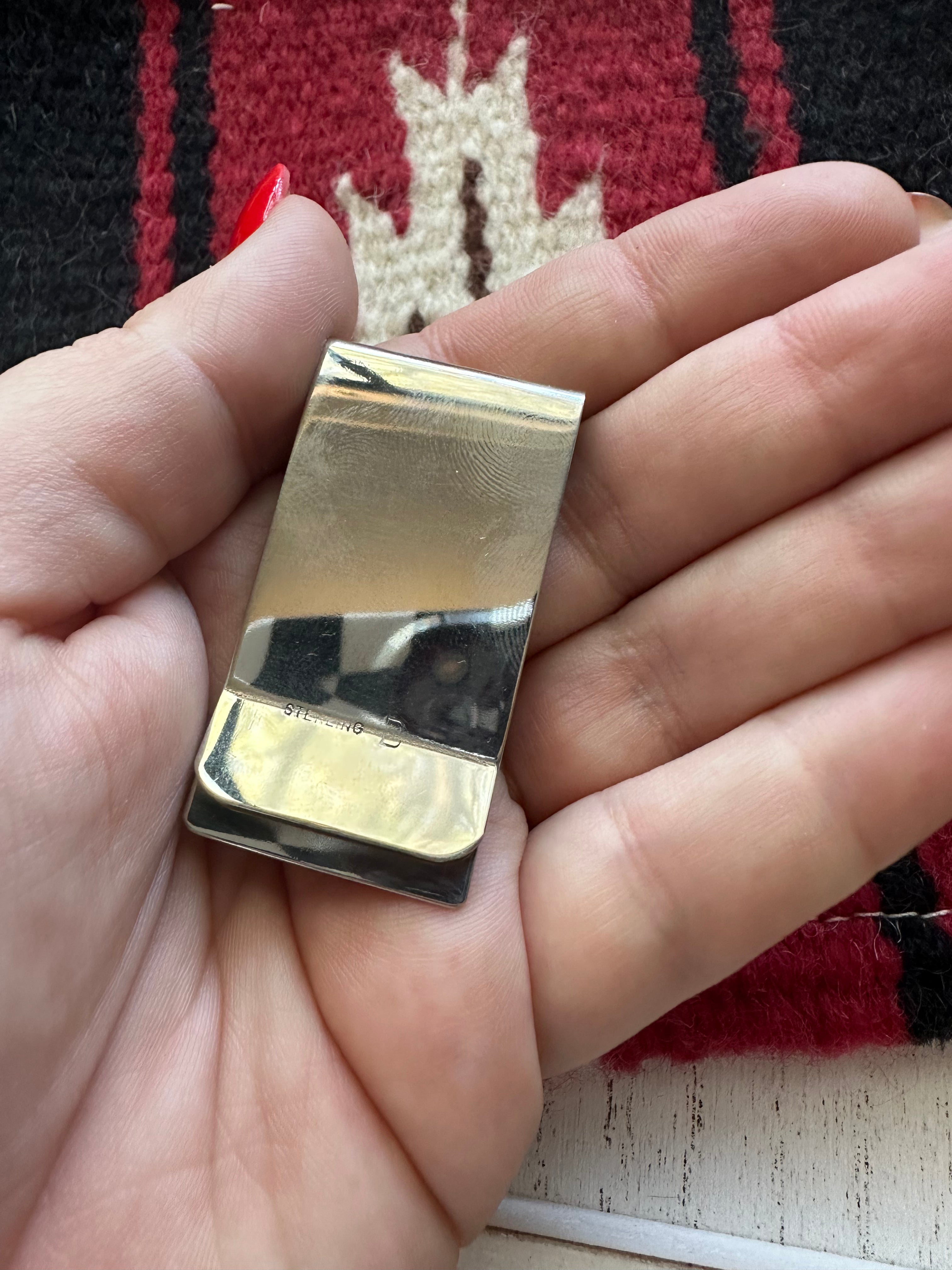 Navajo Kokopelli Sterling Silver Money Clip