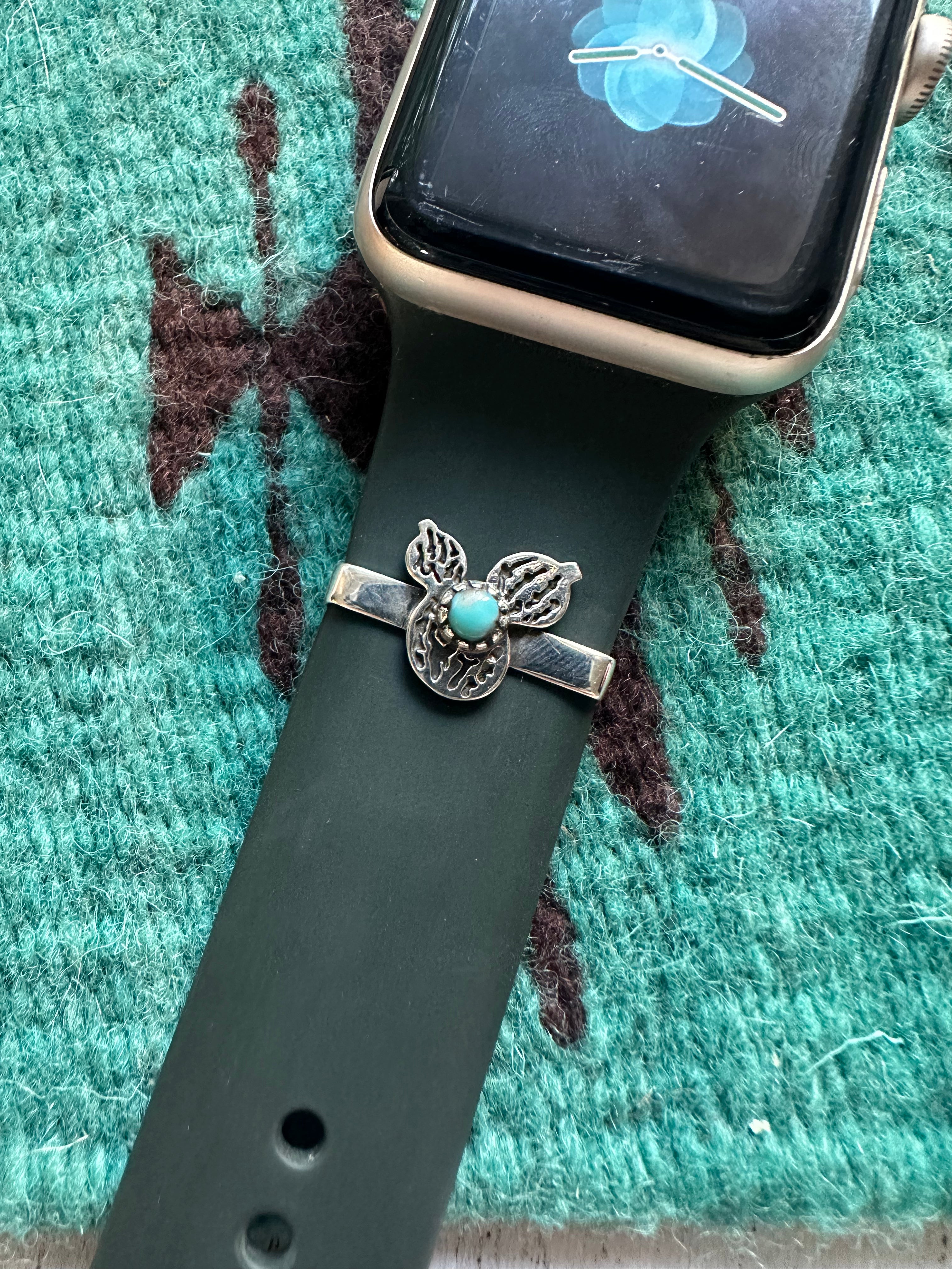 Nizhoni Turquoise & Sterling Silver Handmade Cactus Watch Charm