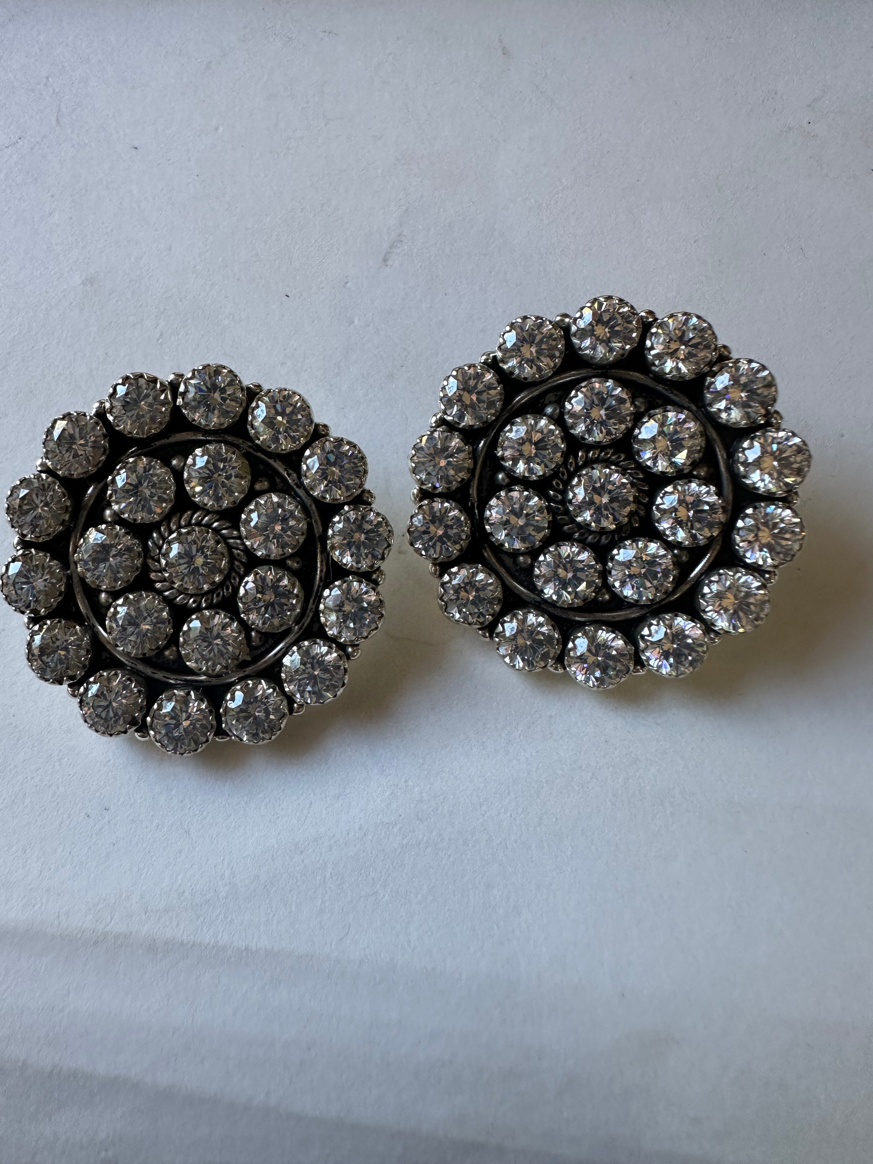 Rhinestone Cowgirl Handmade CZ & Sterling Silver Post Earrings