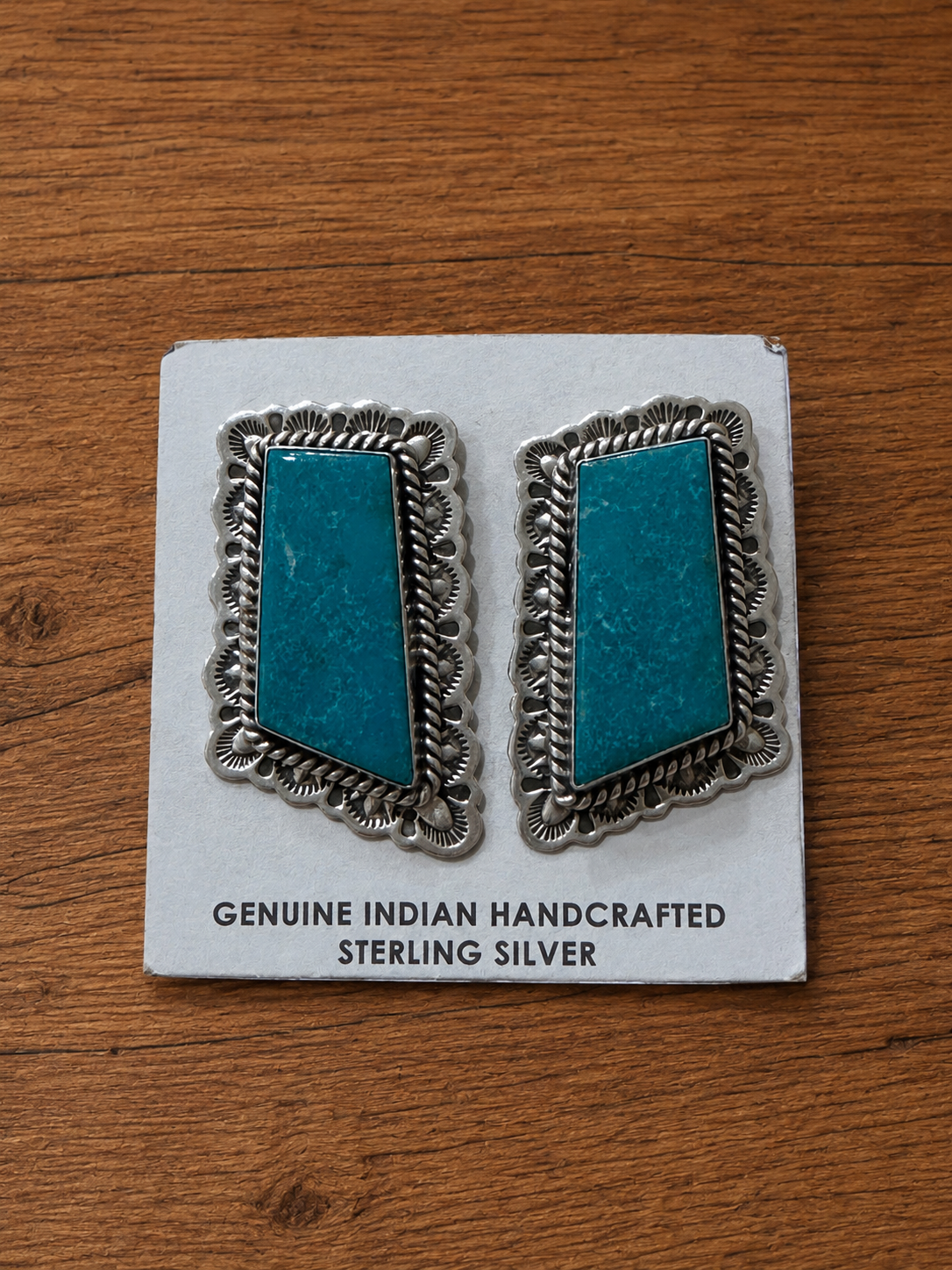Handcrafted Sterling Silver & Turquoise Post Earrings