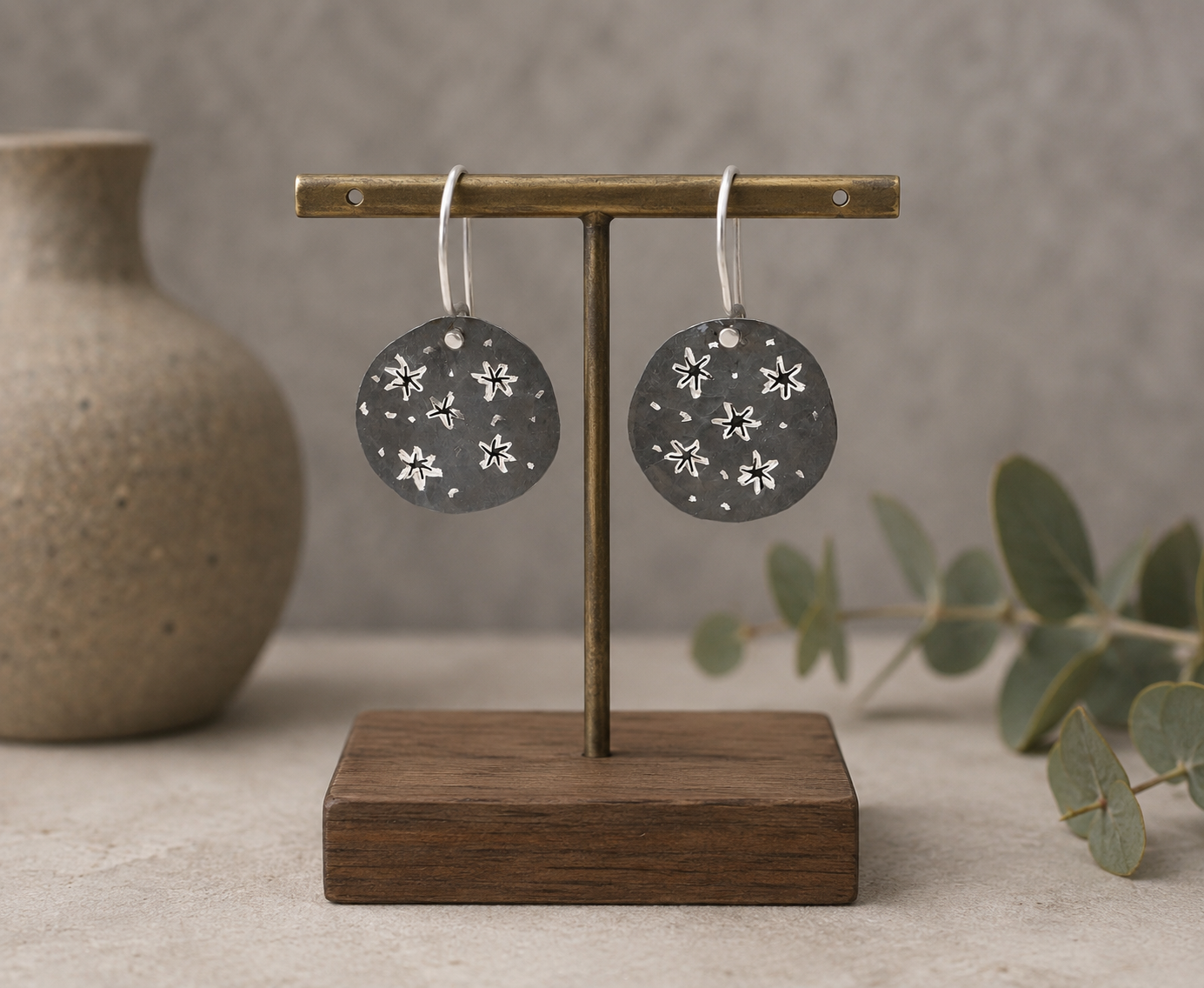Night Sky Sterling Silver Earrings