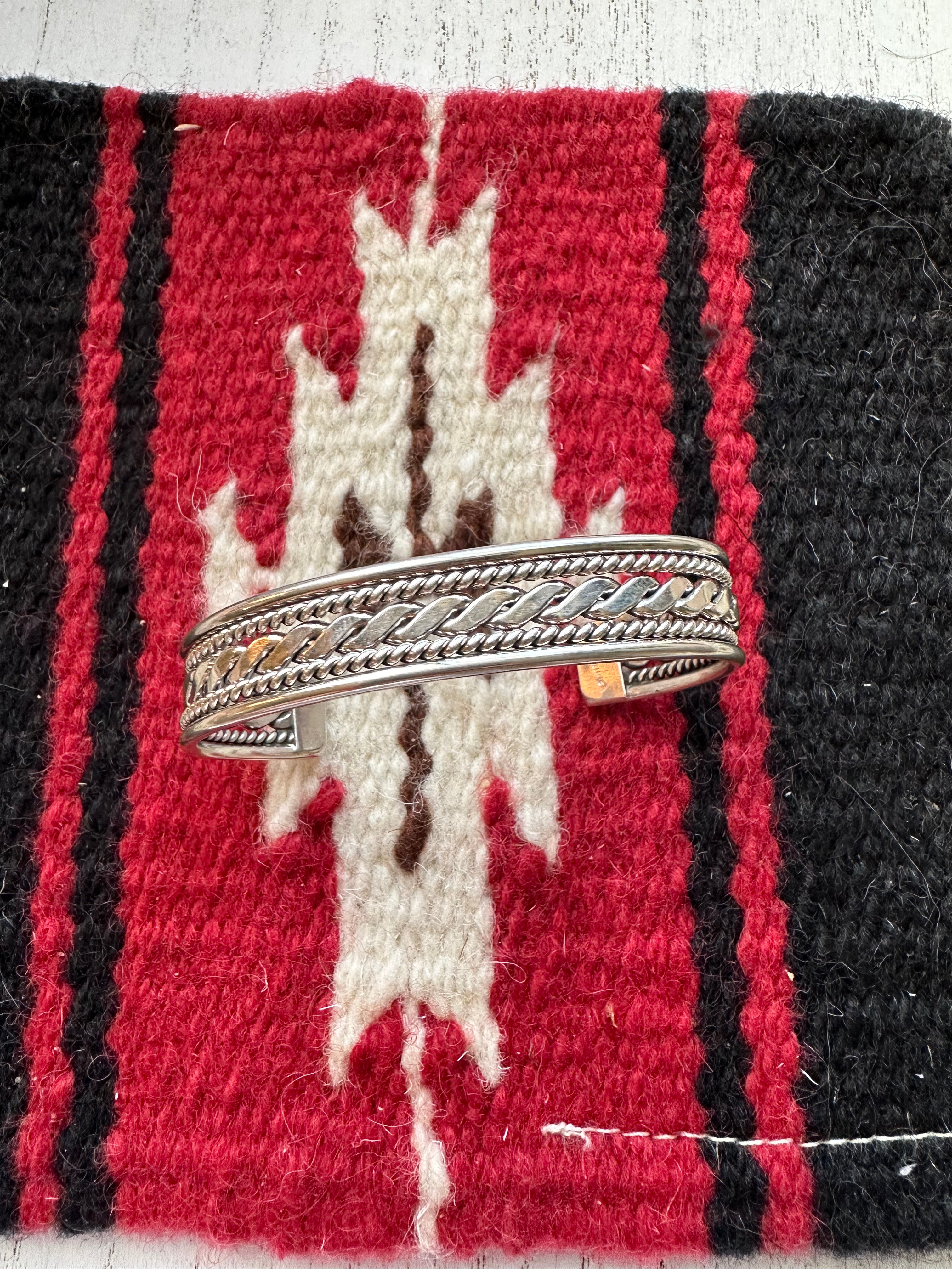 Navajo Sterling Silver Adjustable Cuff Bracelet