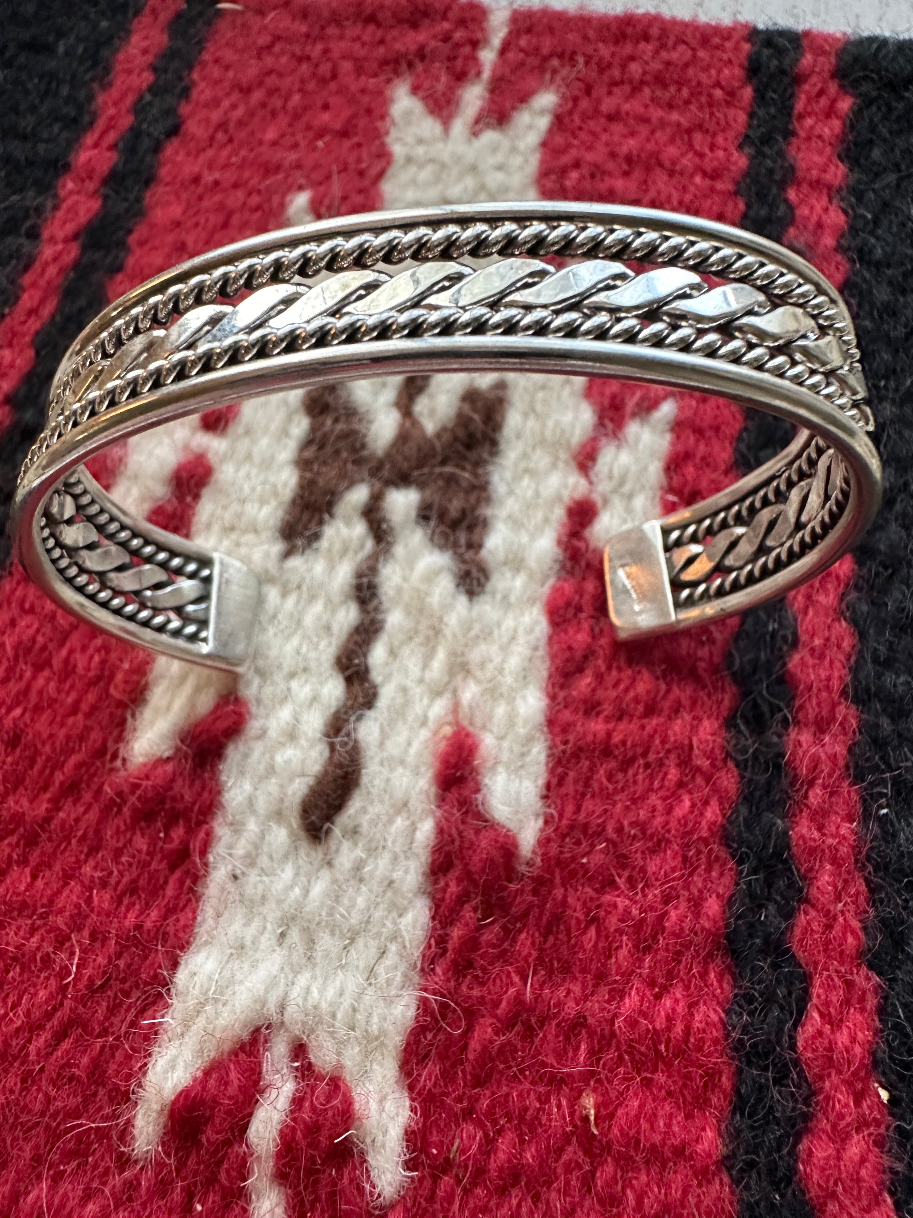 Navajo Sterling Silver Adjustable Cuff Bracelet