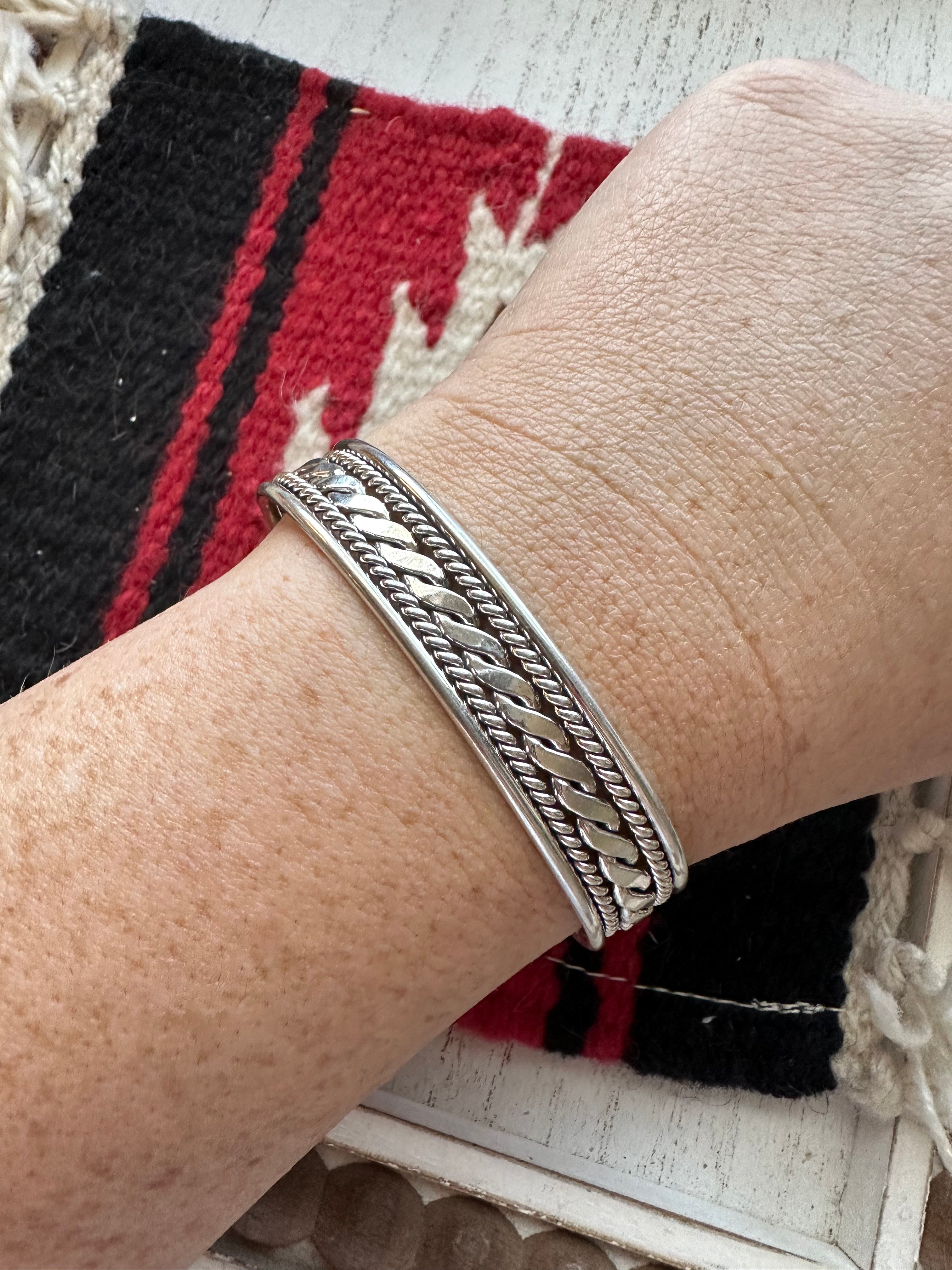 Navajo Sterling Silver Adjustable Cuff Bracelet