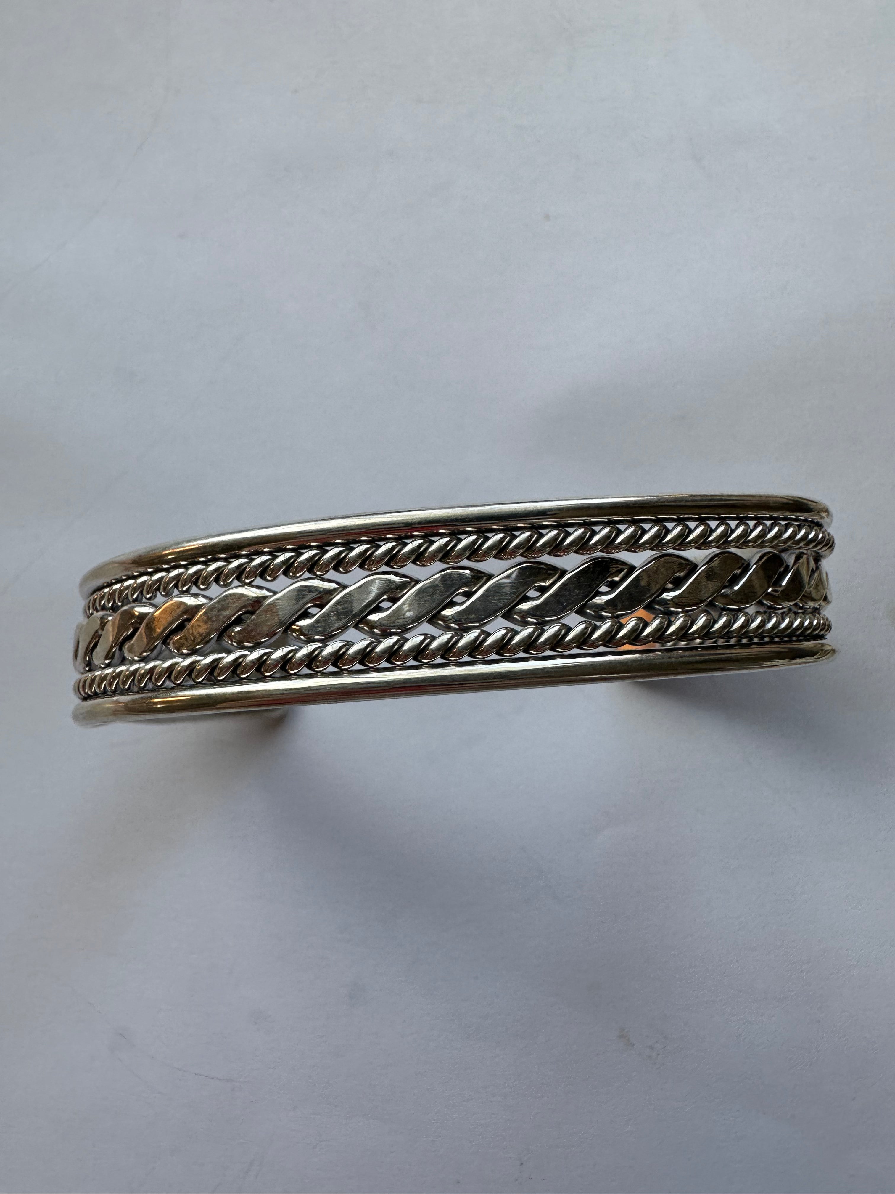 Navajo Sterling Silver Adjustable Cuff Bracelet