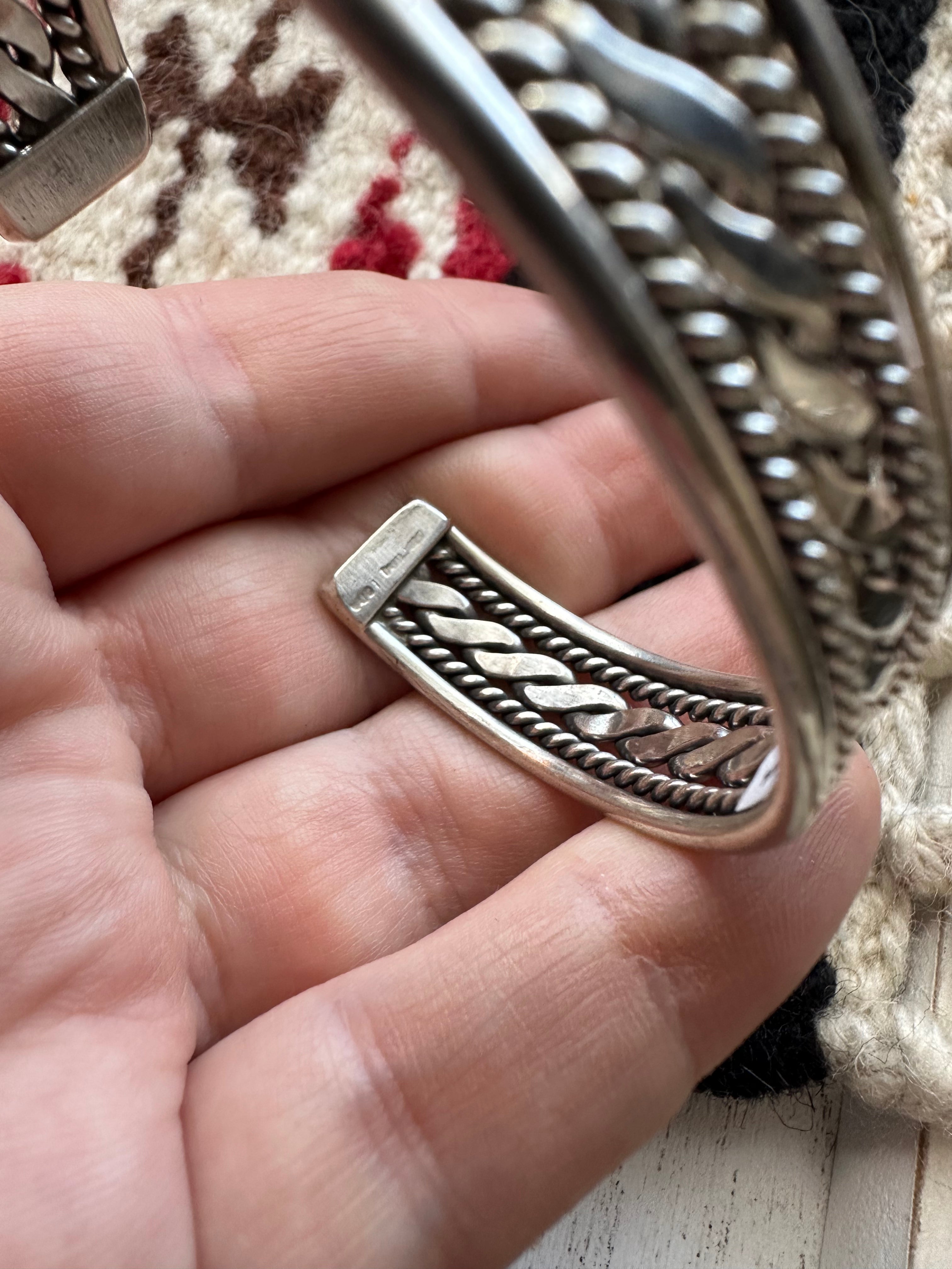 Navajo Sterling Silver Adjustable Cuff Bracelet