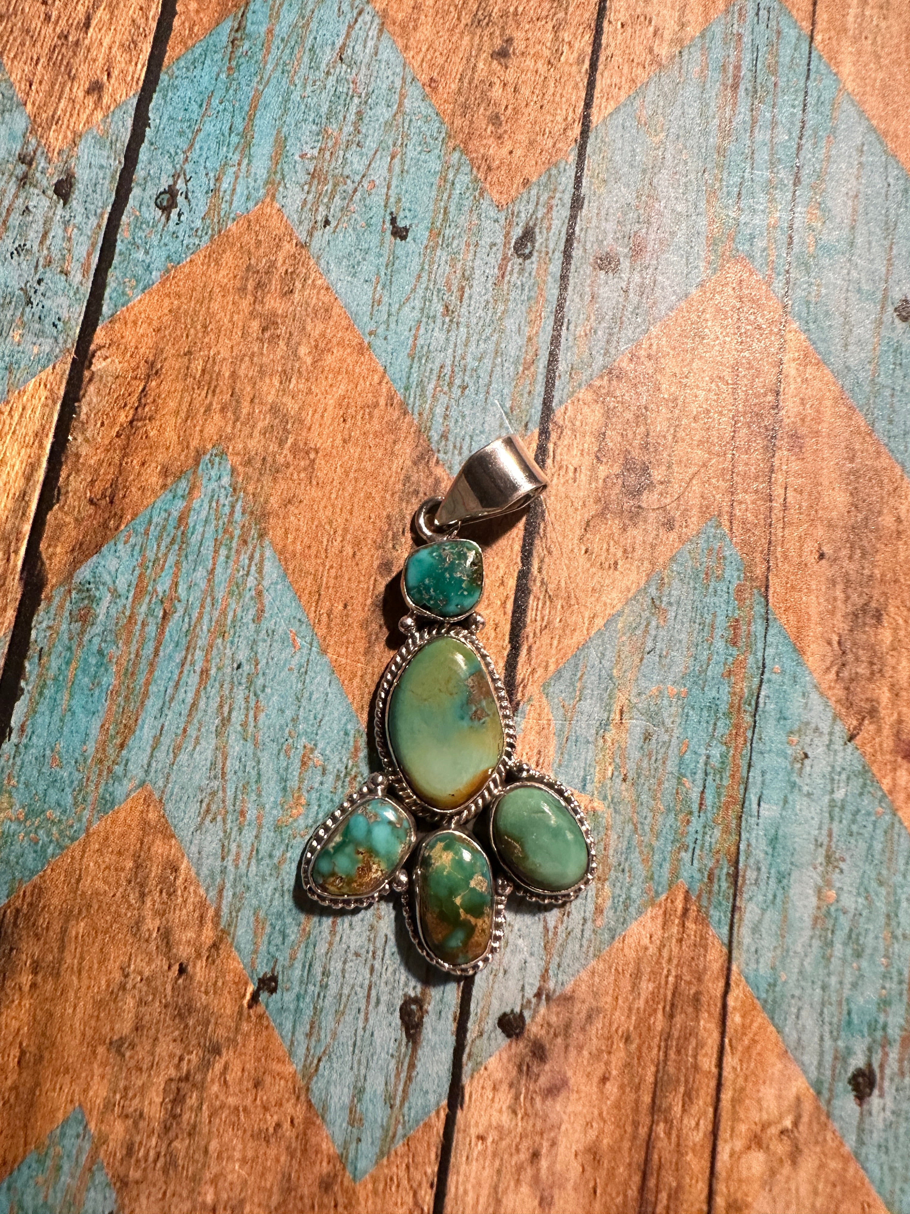 Beautiful Handmade Sterling Silver & Turquoise Pendant