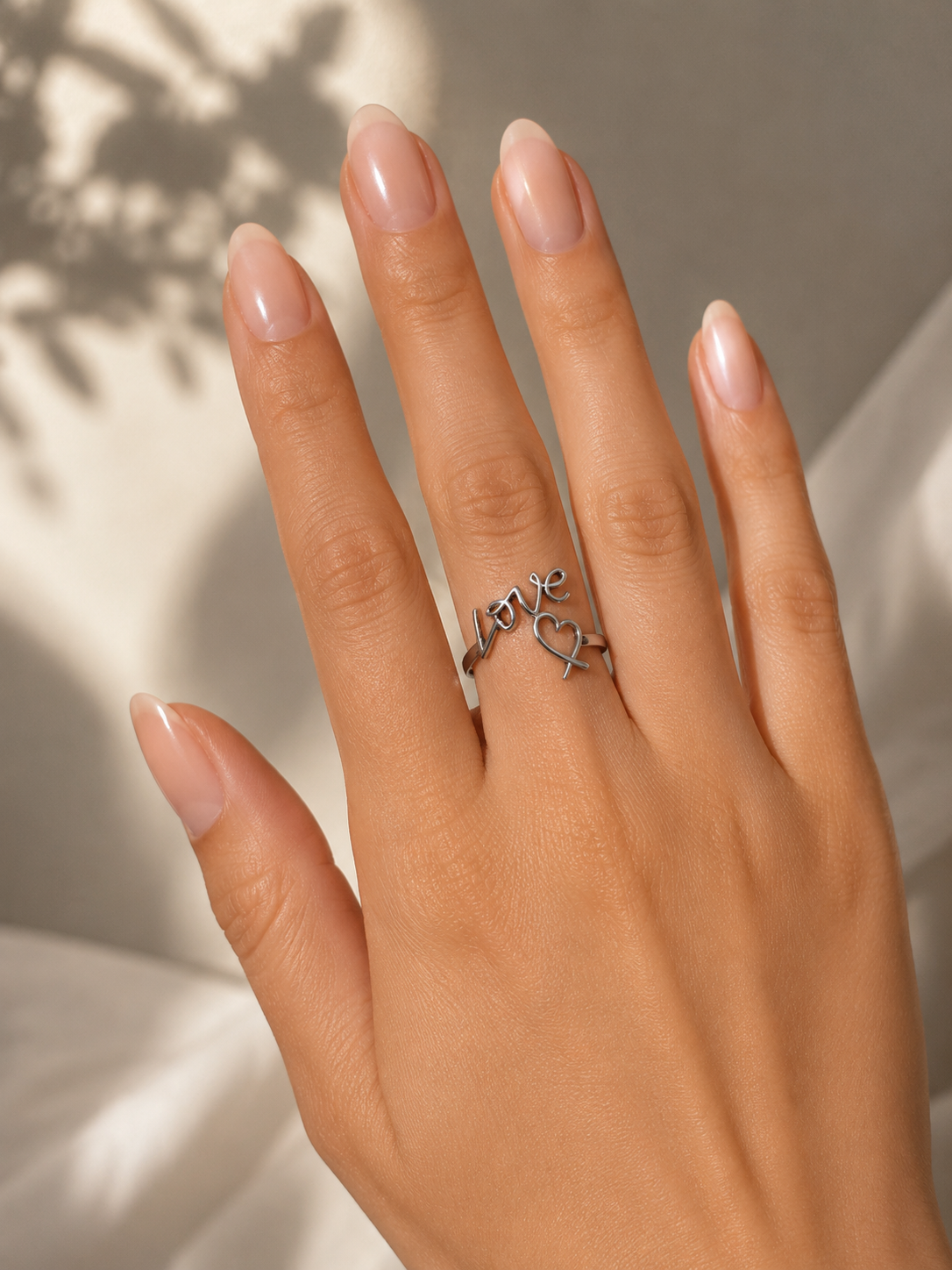 Love Heart Sterling Silver Ring