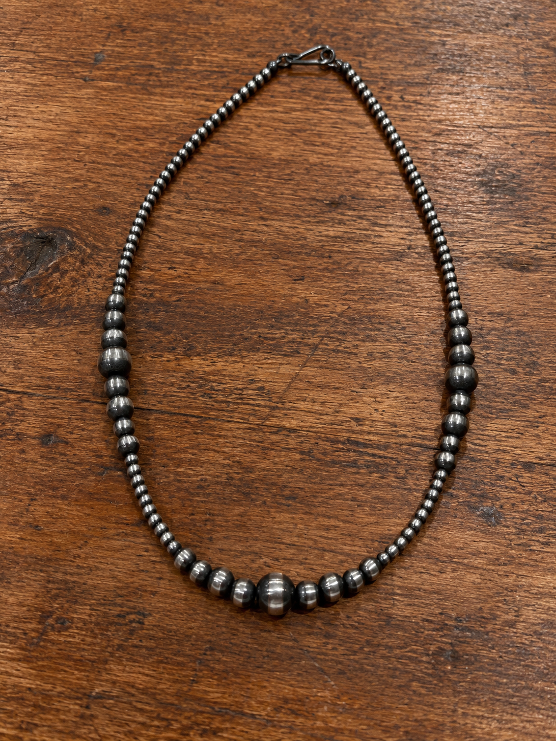 Handcrafted Sterling Silver Pearl Beaded Necklace