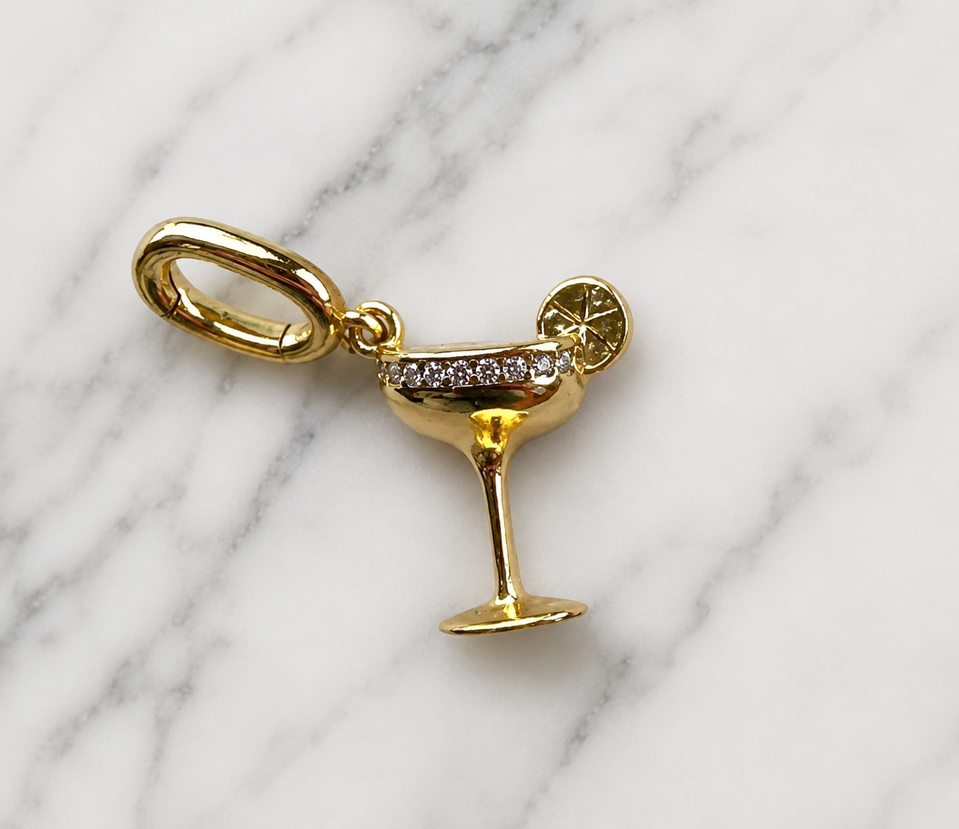 14k Gold Plated Margarita Charm