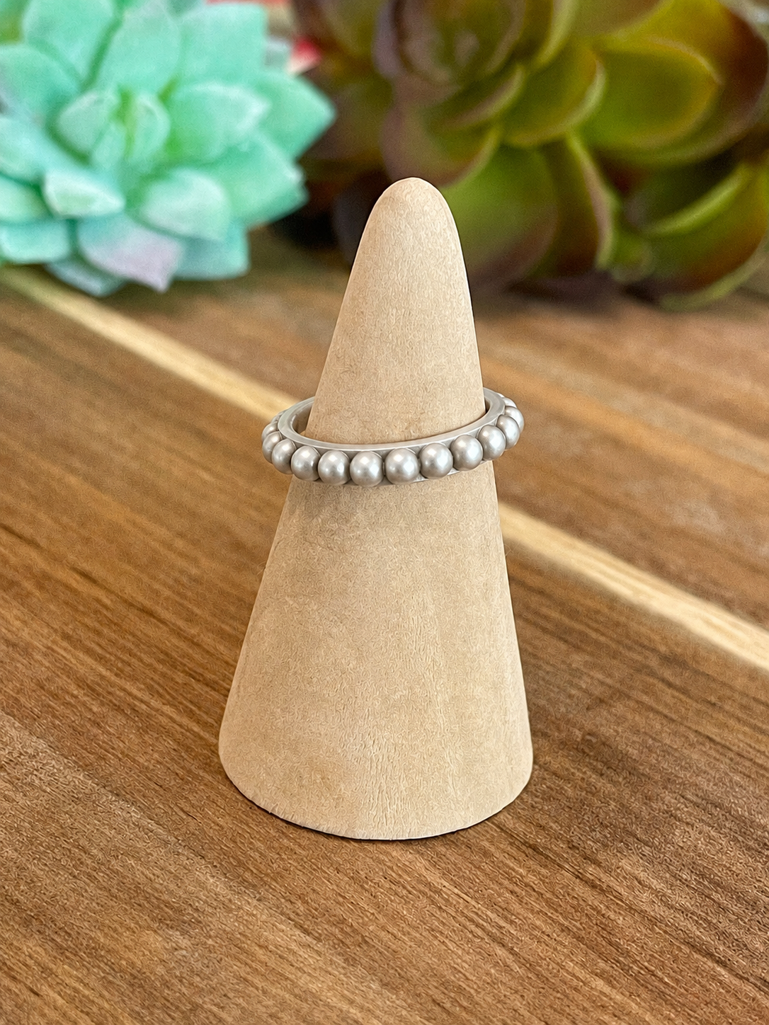 Beautiful Handmade 3mm Brushed Sterling Silver Adjustable Ring