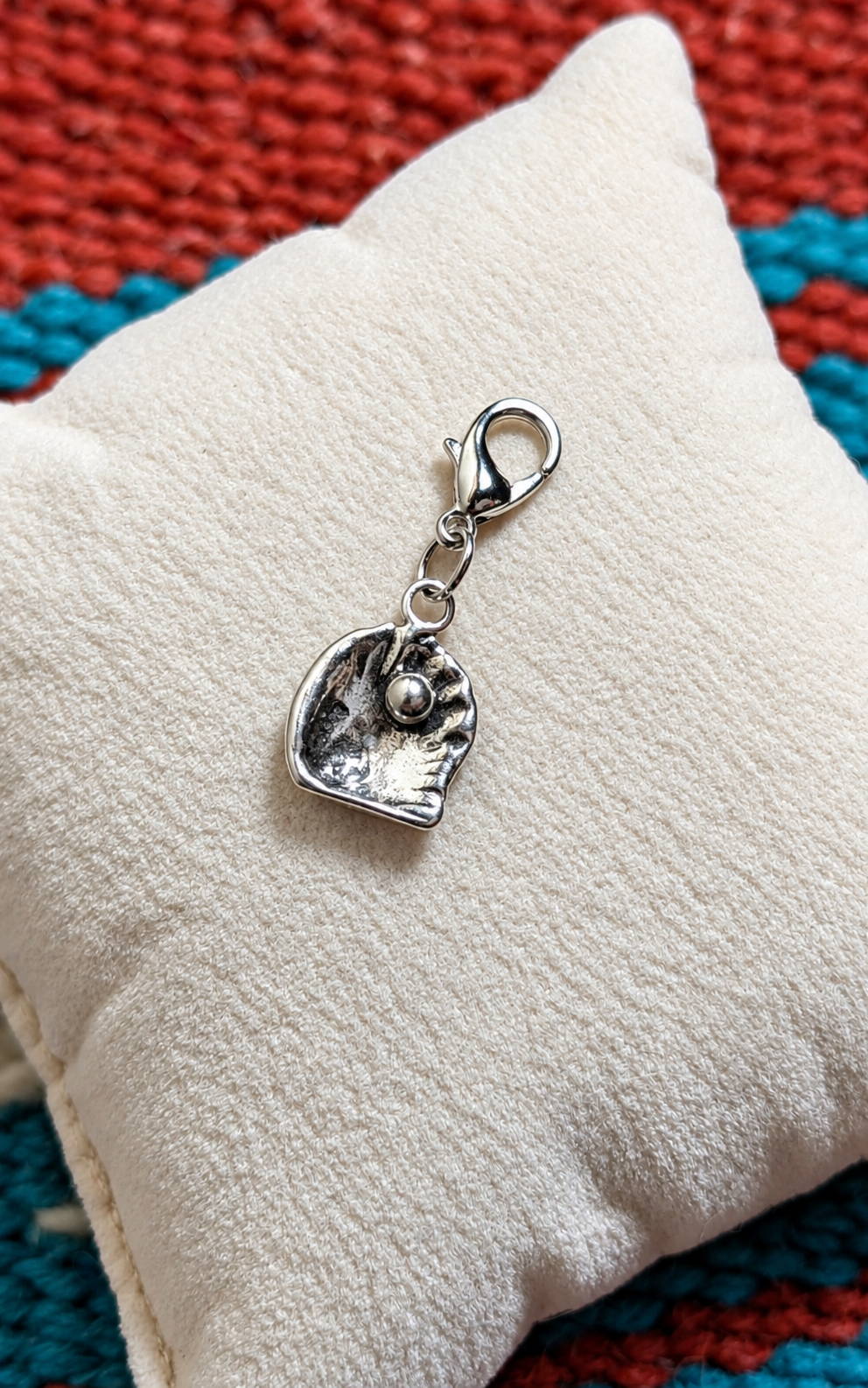 Handcrafted Clam Shell Ocean Oyster Charm Sterling Silver