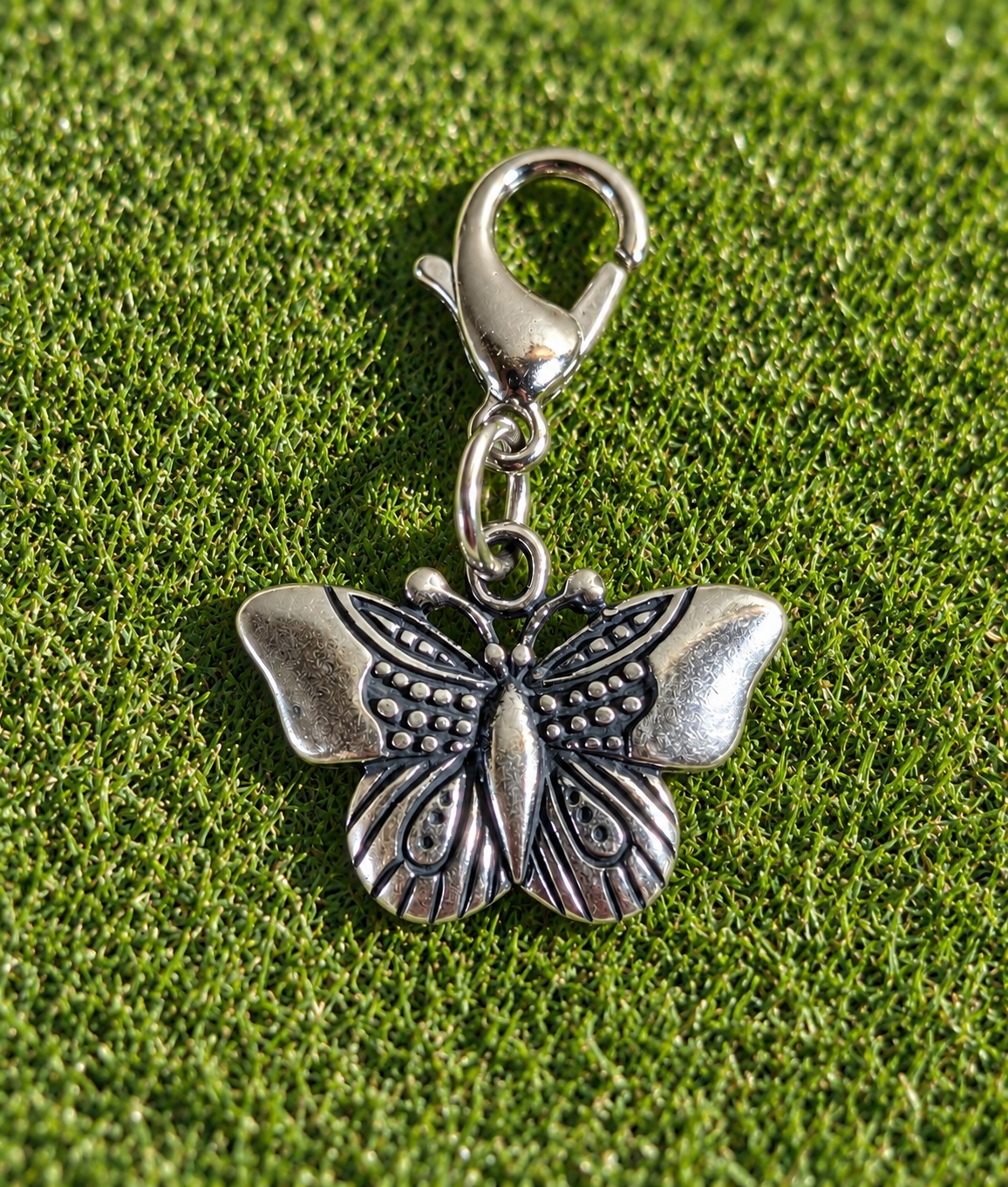 Handcrafted Small Butterfly Charm Sterling Silver Variant 2