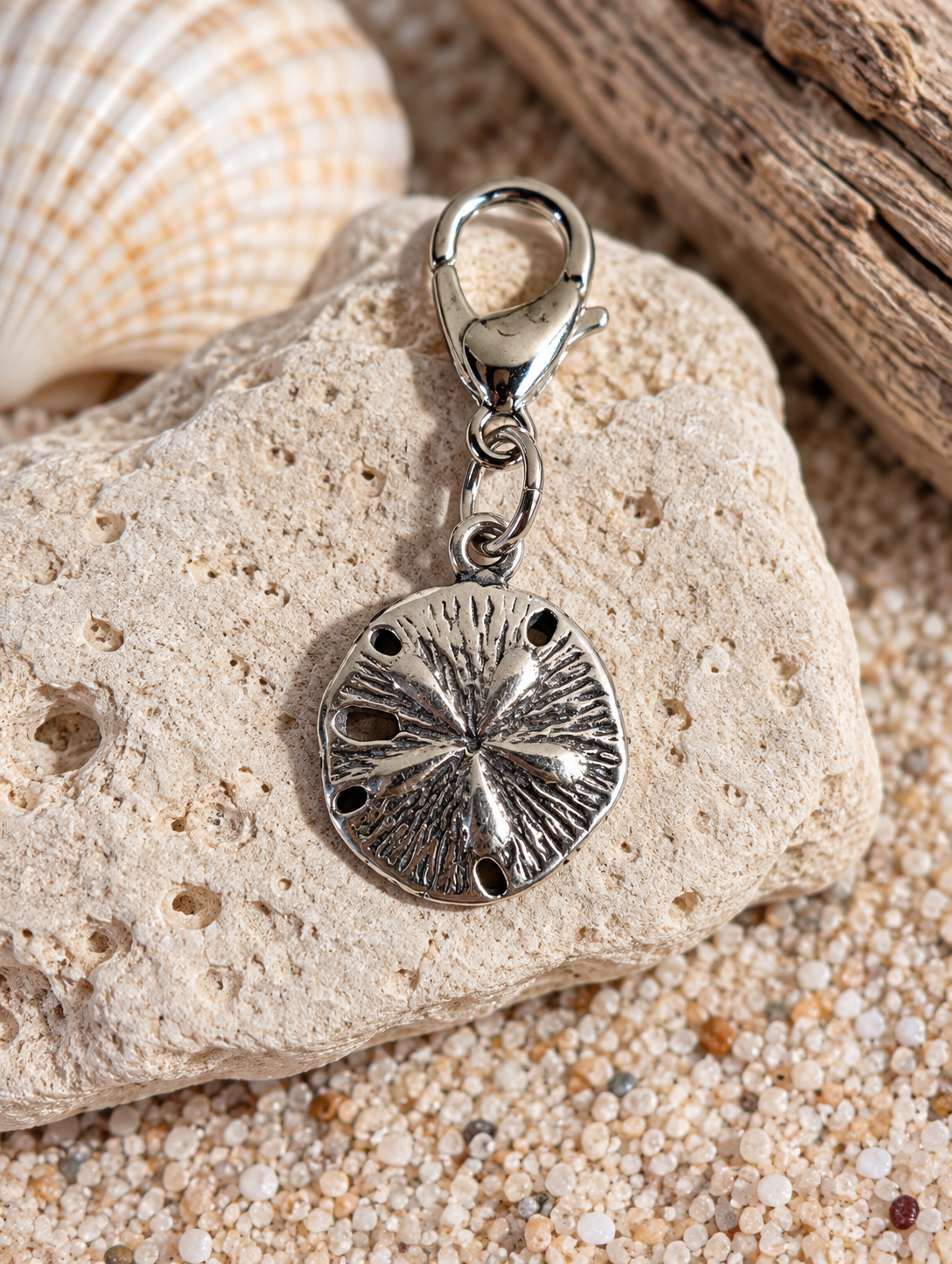Handcrafted Sand Dollar Ocean Charm Sterling Silver
